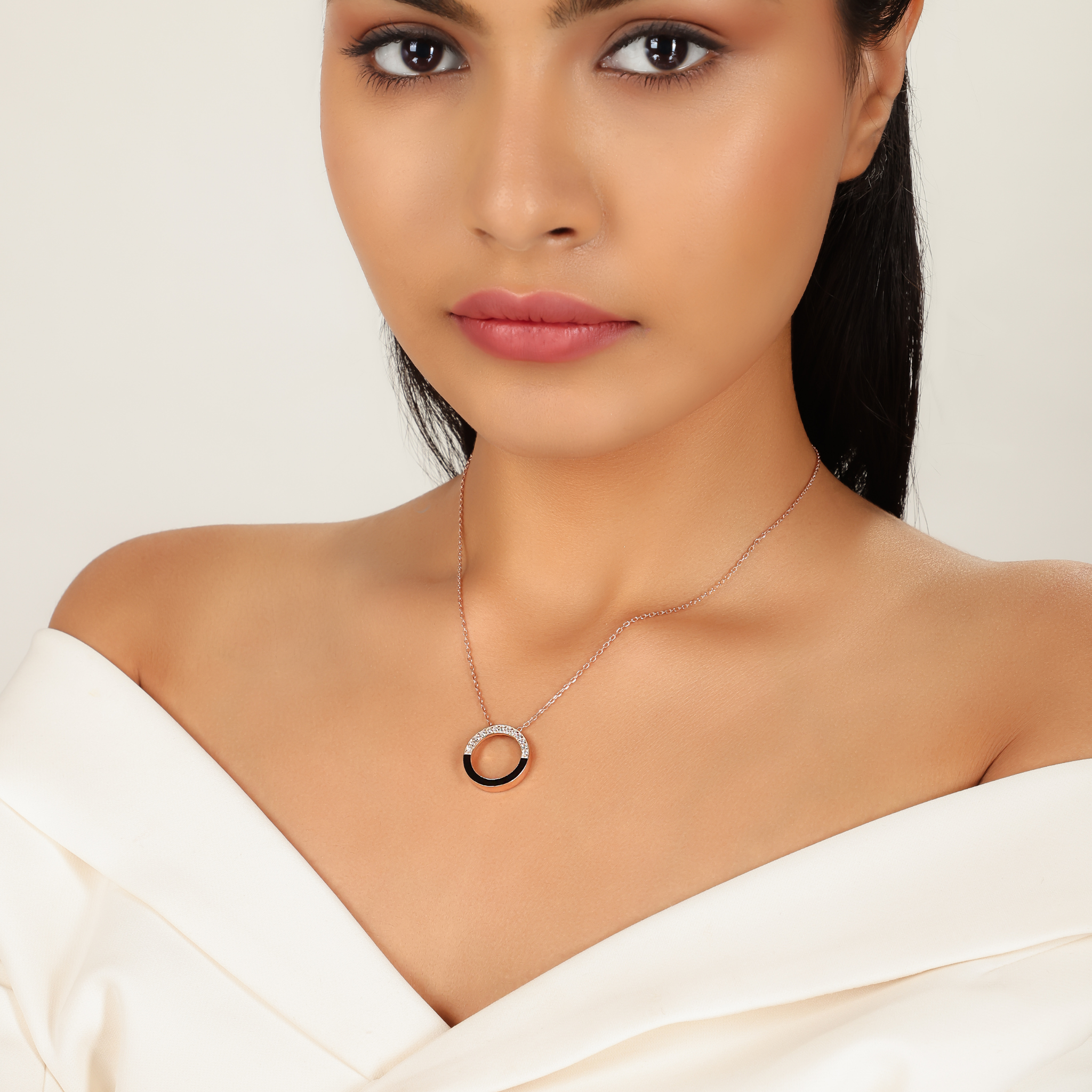 Eternal Halo Pendant With Chain, Hallmarked 925 Sterling Silver