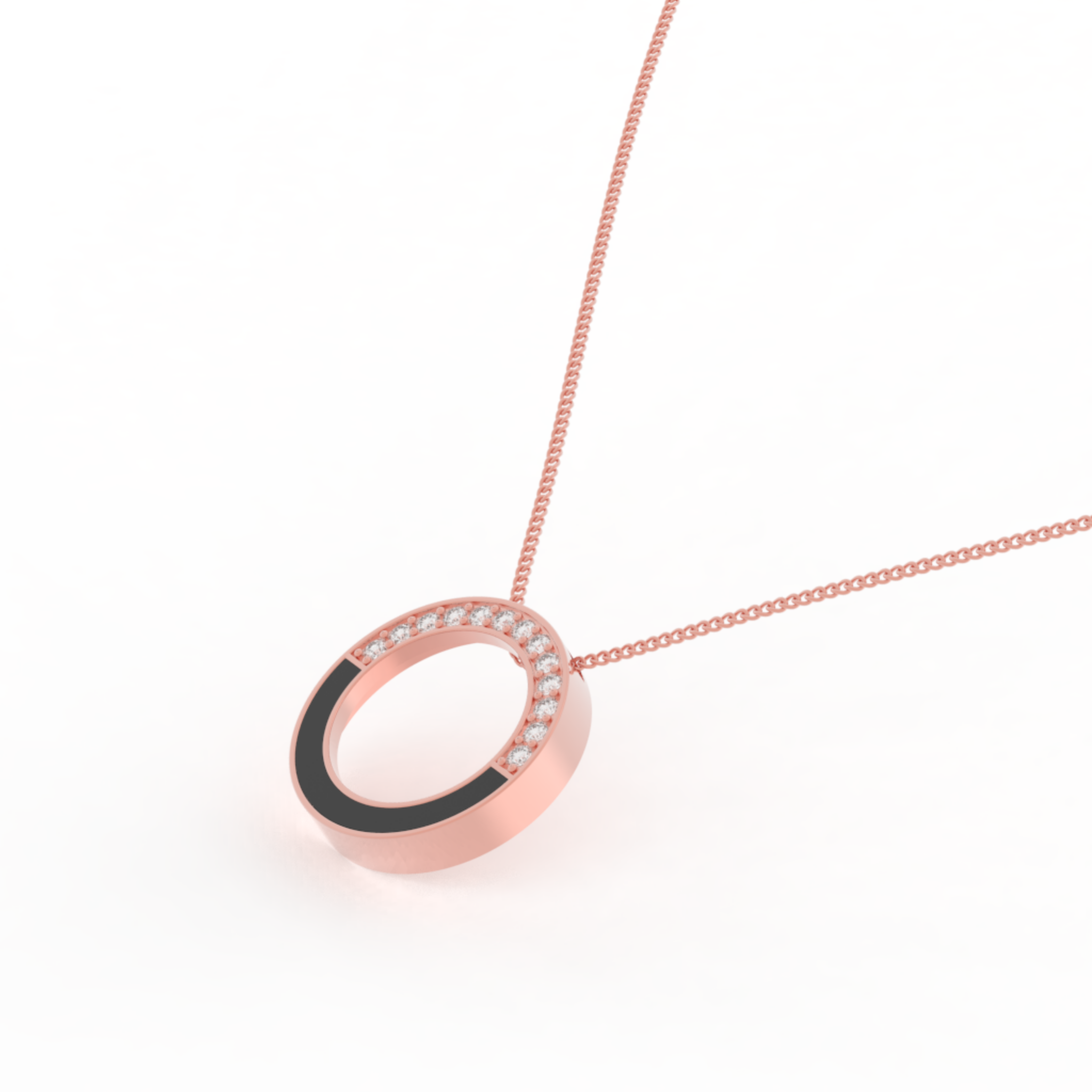 Eternal Halo Pendant With Chain, Hallmarked 925 Sterling Silver