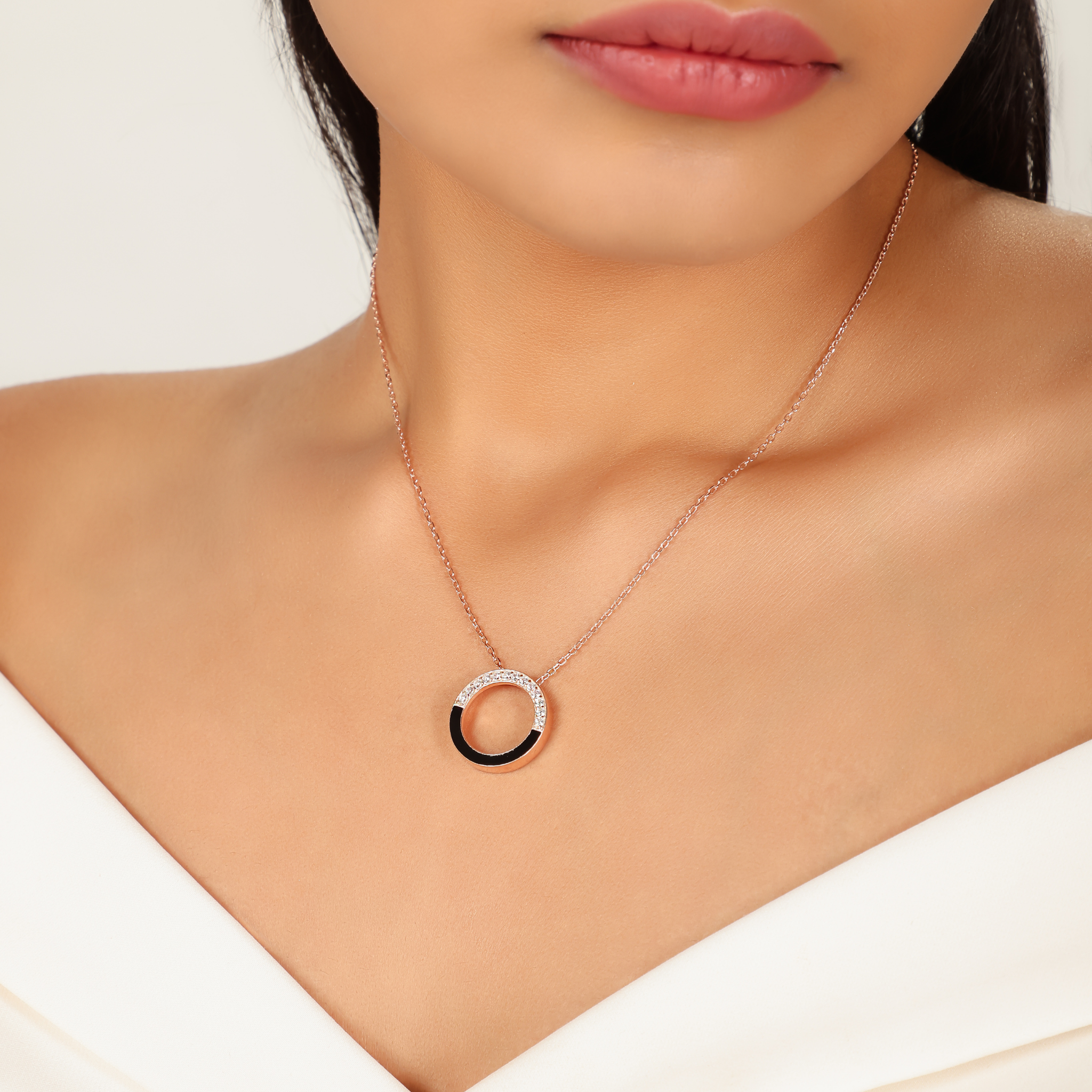 Eternal Halo Pendant With Chain, Hallmarked 925 Sterling Silver