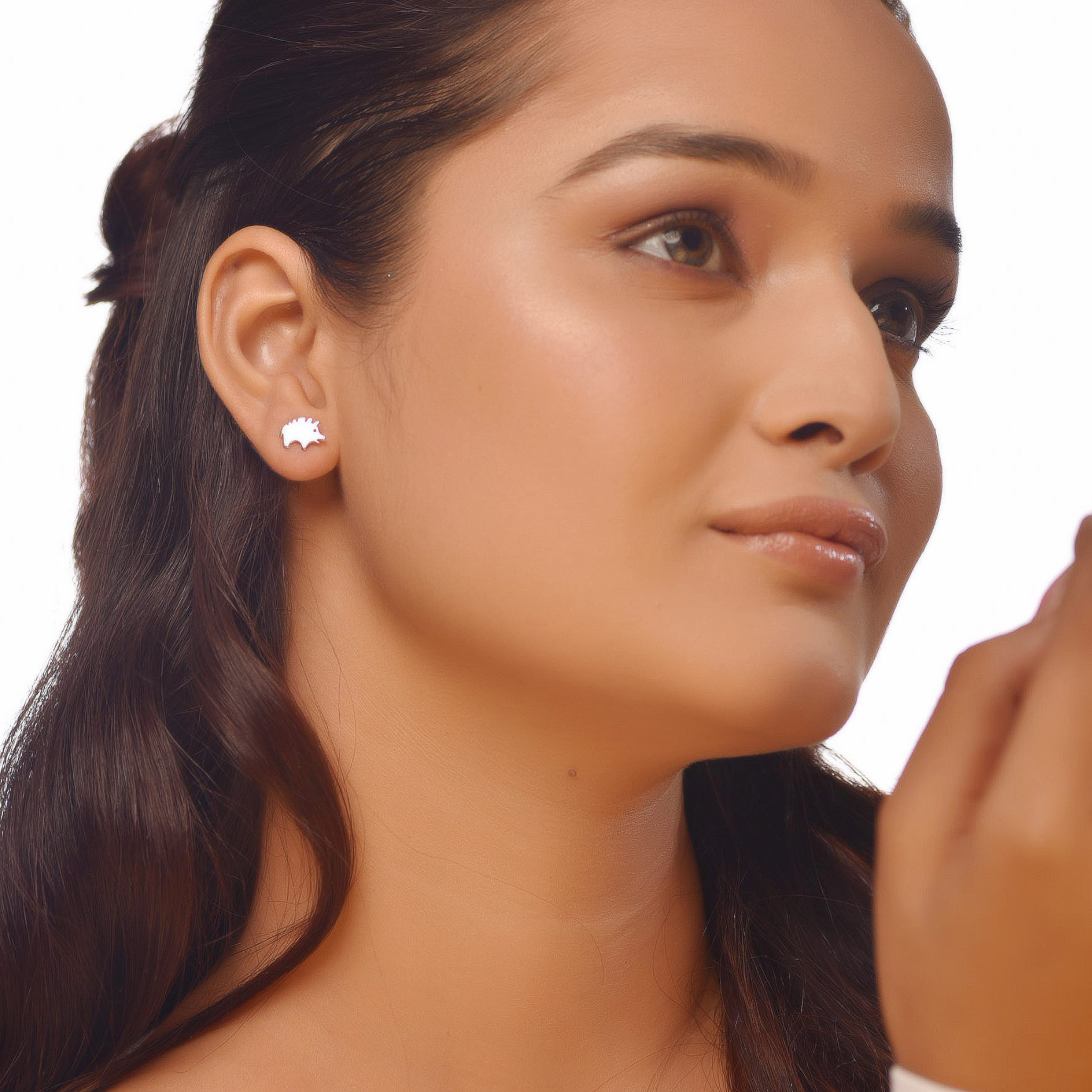 Flat Tiny Animal Earrings, Hallmarked 925 Sterling Silver