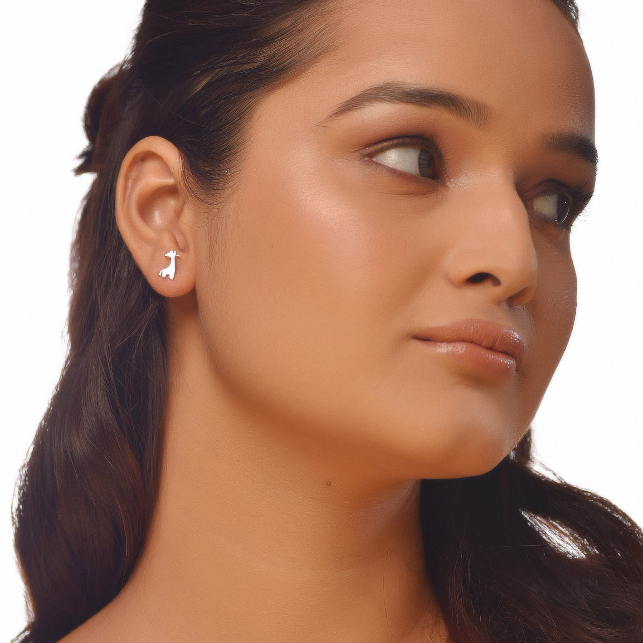 Flat Tiny Animal Earrings, Hallmarked 925 Sterling Silver