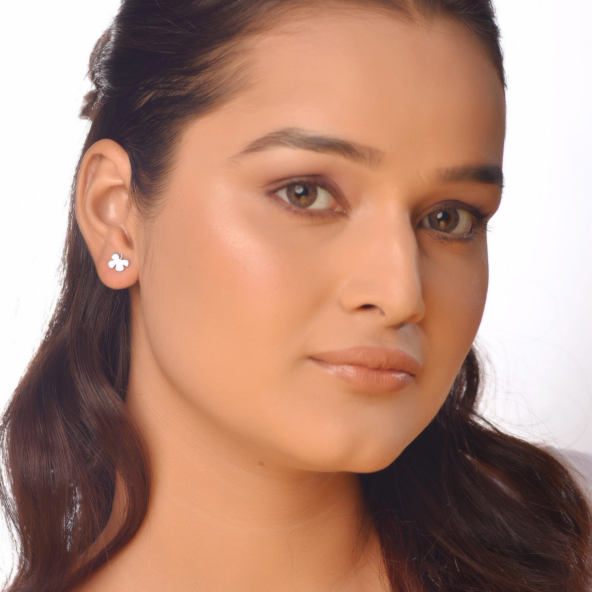 Flat Tiny Butterfly Earrings, Hallmarked 925 Sterling Silver