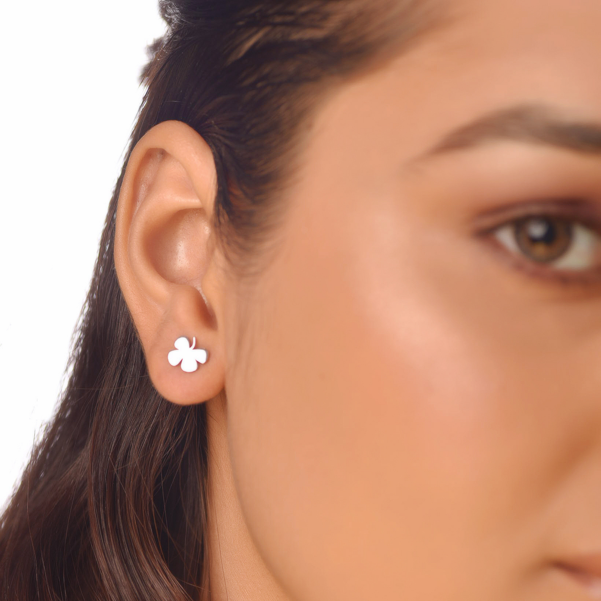 Flat Tiny Butterfly Earrings, Hallmarked 925 Sterling Silver