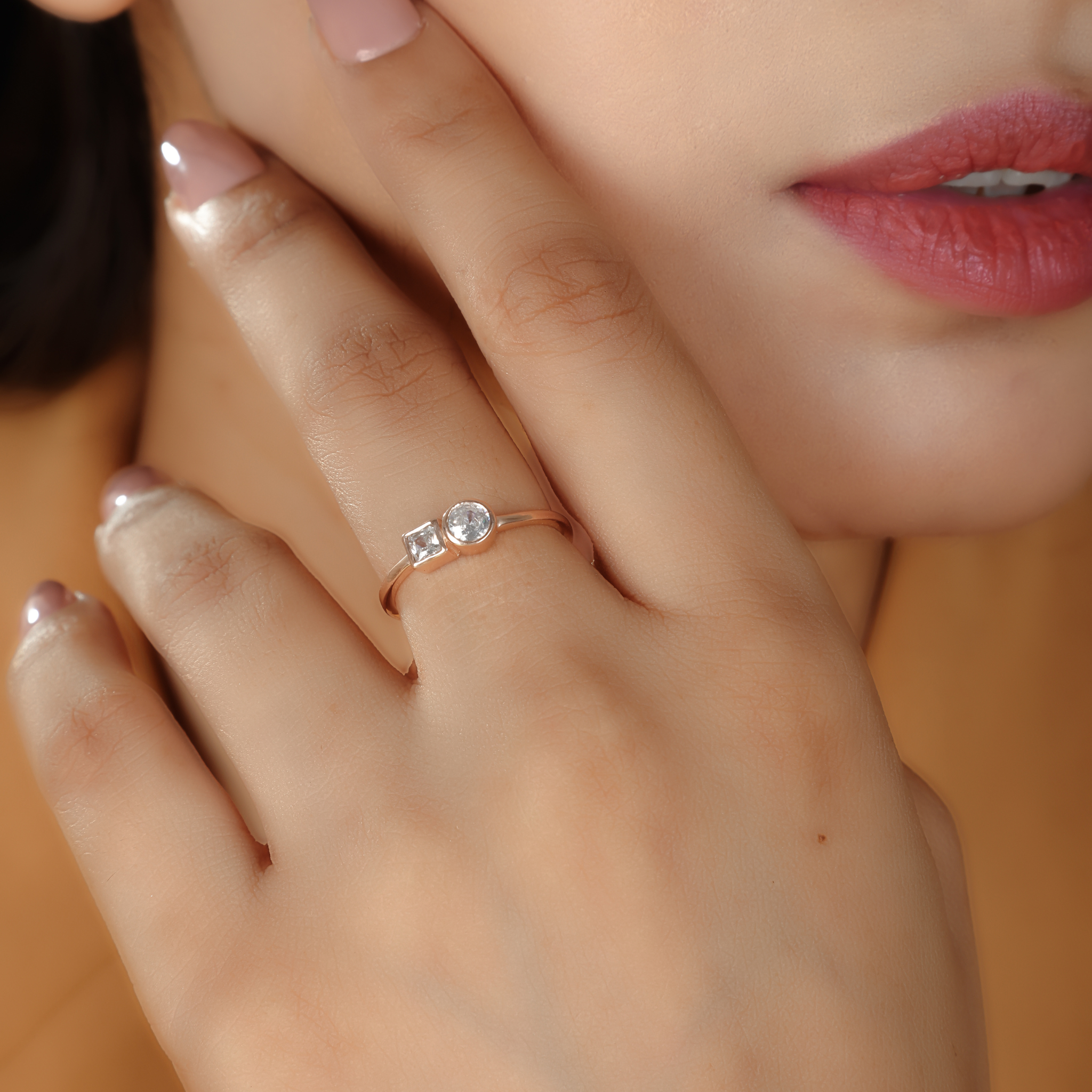 Gorgeous Toi Et Moi Engagement Ring – Hallmarked 925 Sterling Silver Rose Gold Plated | Elegant & Romantic Jewelry