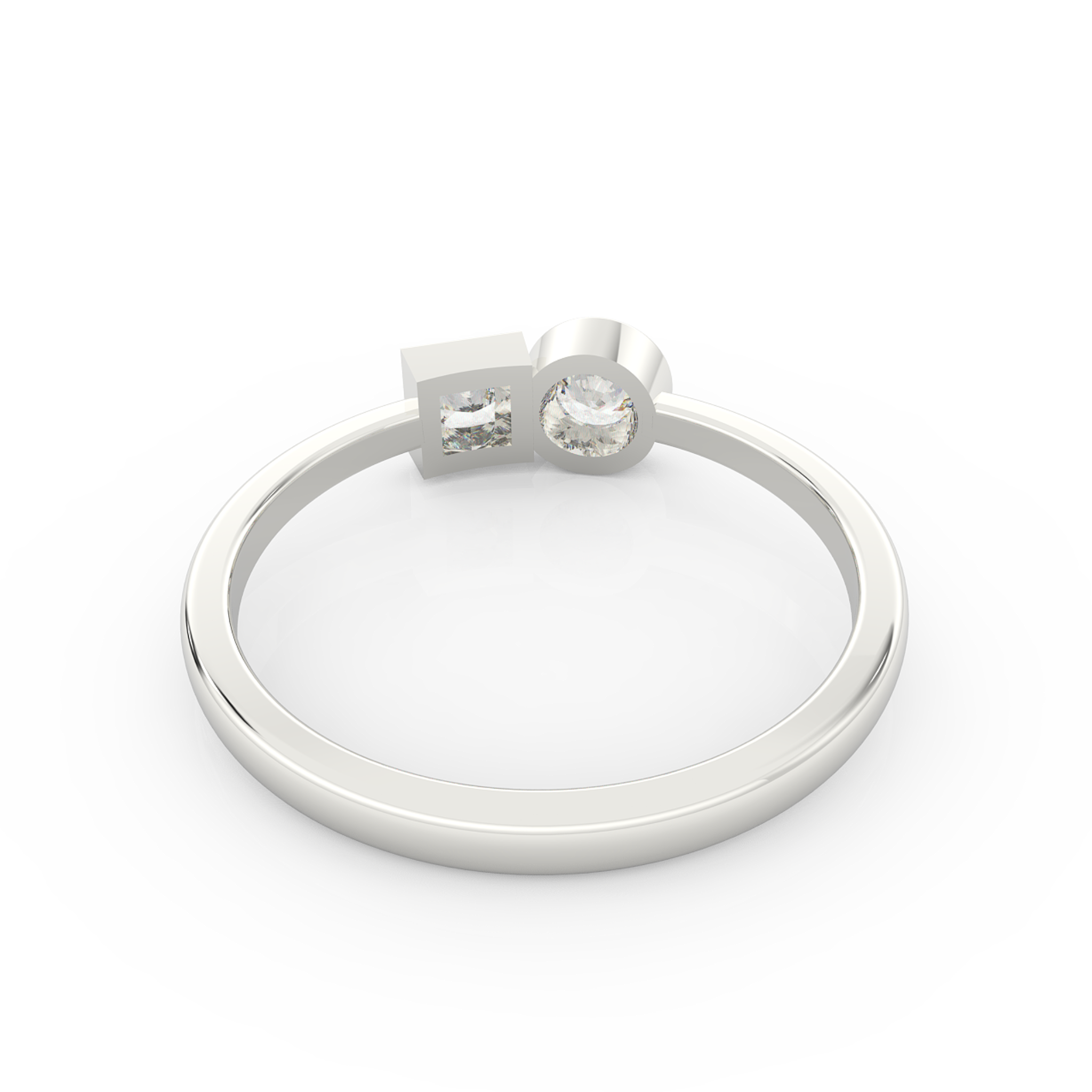 Gorgeous Toi Et Moi Engagement Ring – Hallmarked 925 Sterling Silver White Gold Plated | Symbol of Love & Elegance