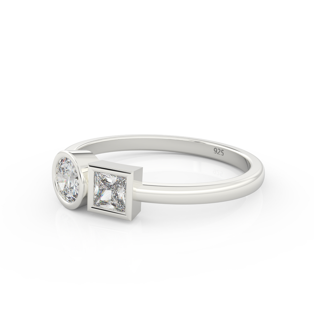 Gorgeous Toi Et Moi Engagement Ring – Hallmarked 925 Sterling Silver White Gold Plated | Symbol of Love & Elegance