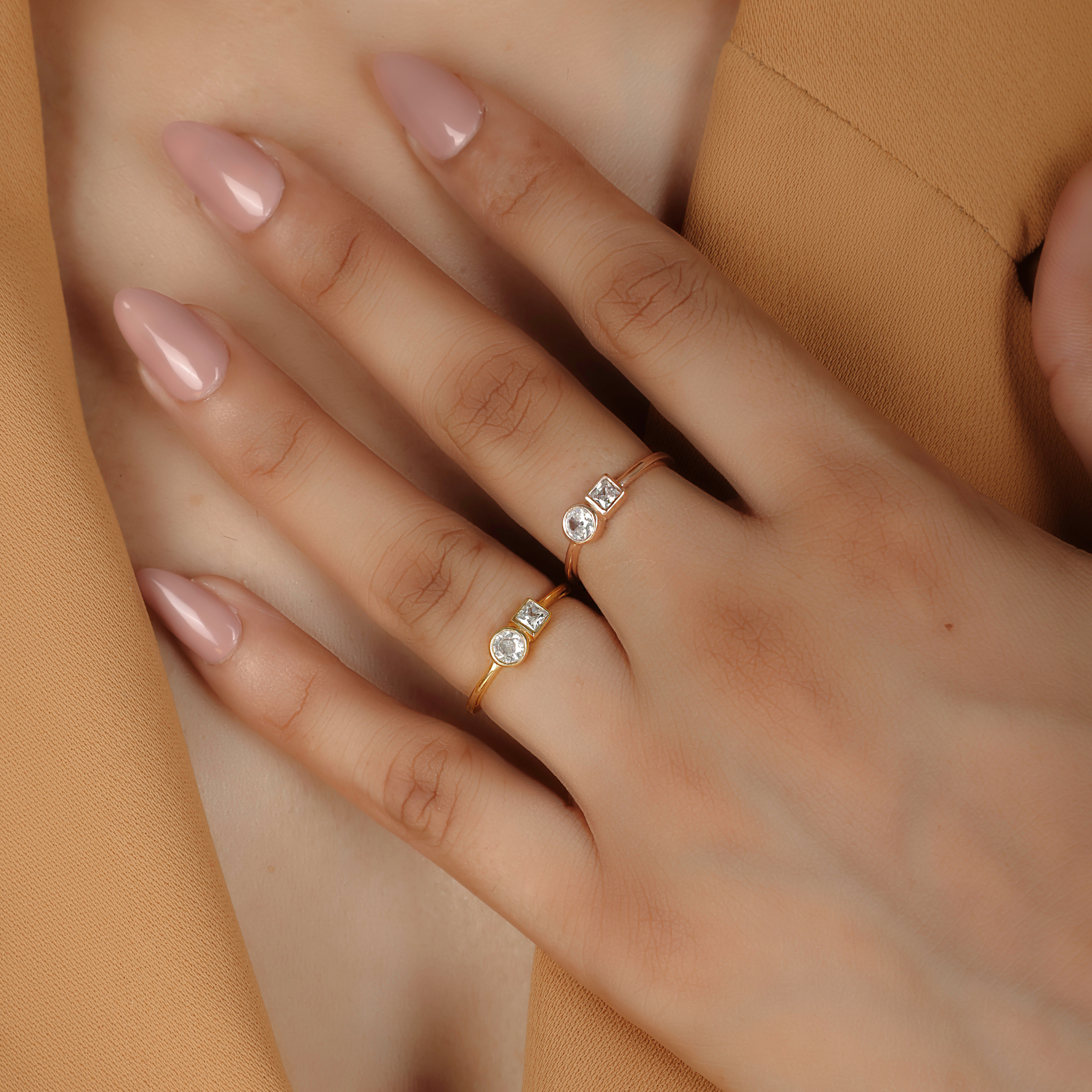 Gorgeous Toi Et Moi Engagement Ring – Hallmarked 925 Sterling Silver Rose Gold Plated | Elegant & Romantic Jewelry