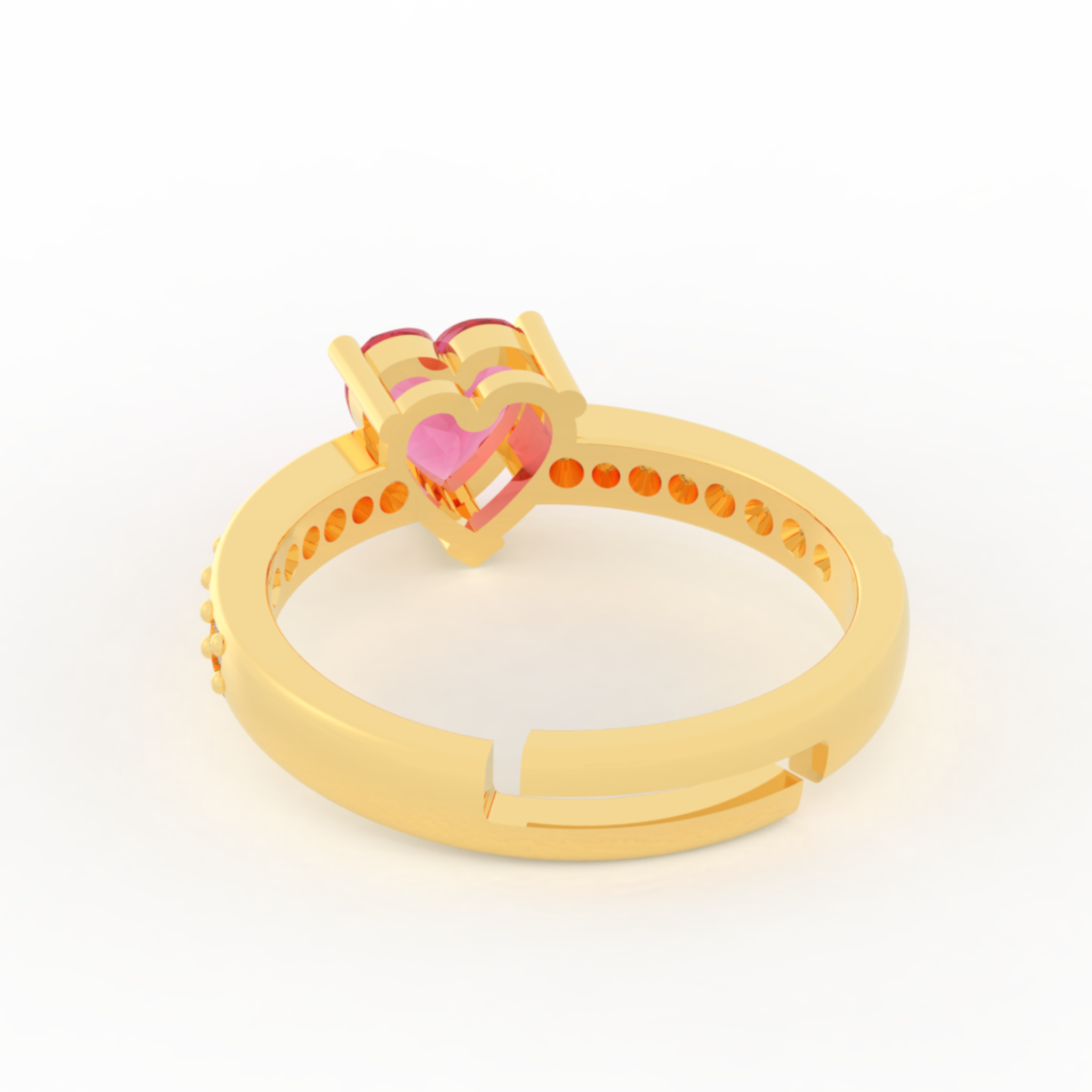 Heart Cut Ruby Proposal Ring, Hallmarked 925 Sterling Silver