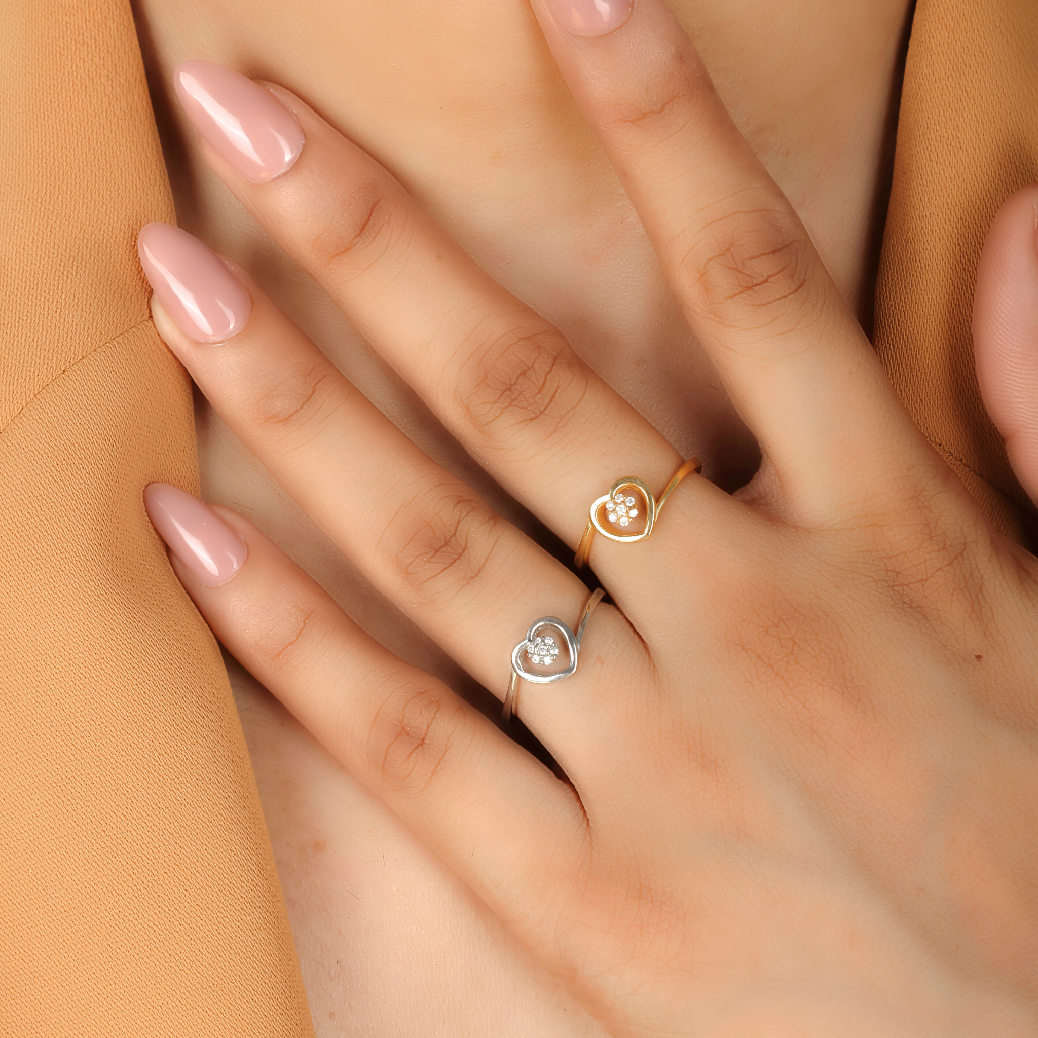 Heart Shape Engagement Ring – Hallmarked 925 Sterling Silver White Gold Plated | Elegant & Timeless Jewelry