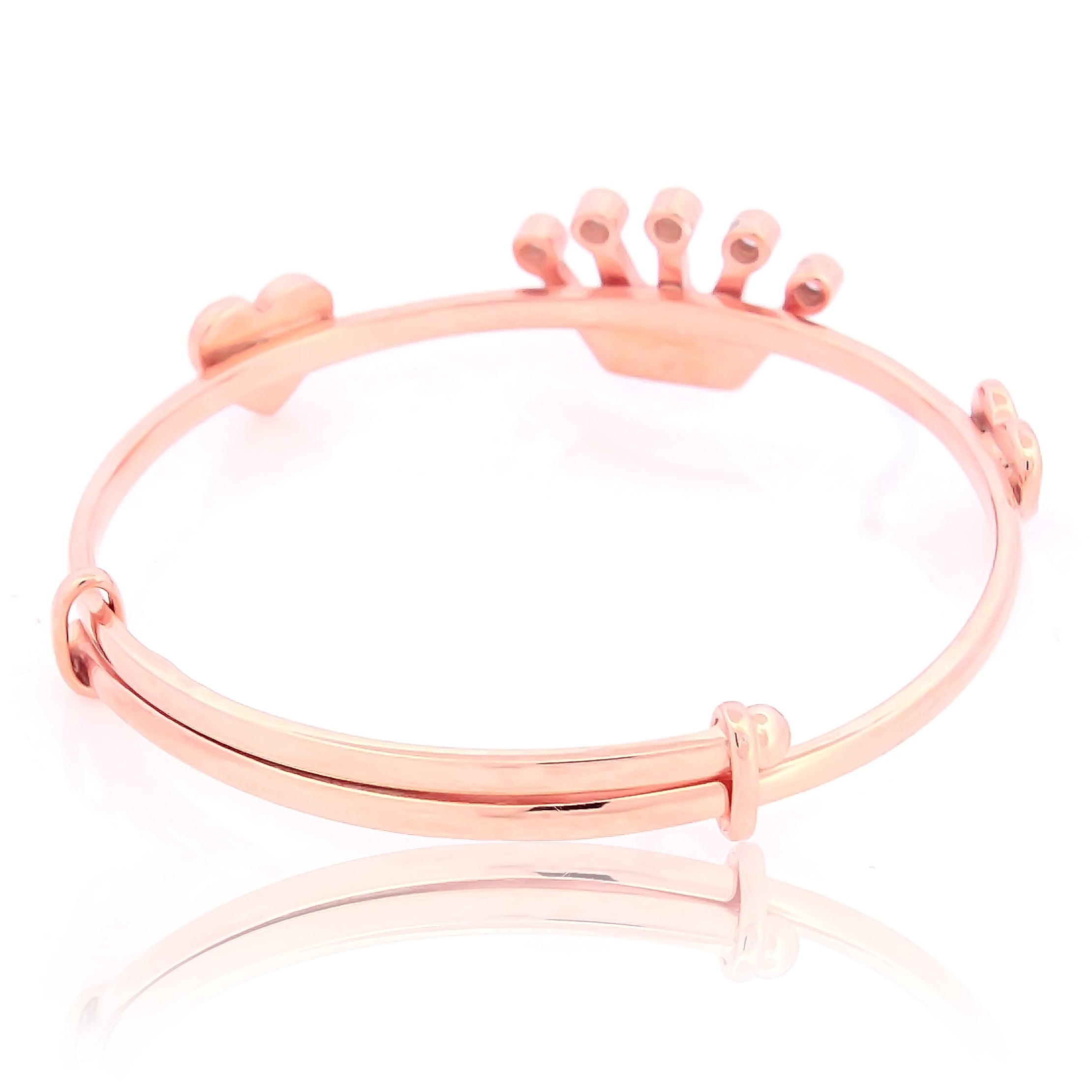 Queen Heart Bracelet for Kids – 18KT Rose Gold Plated | 925 Sterling Silver | Love, Grace & Royalty