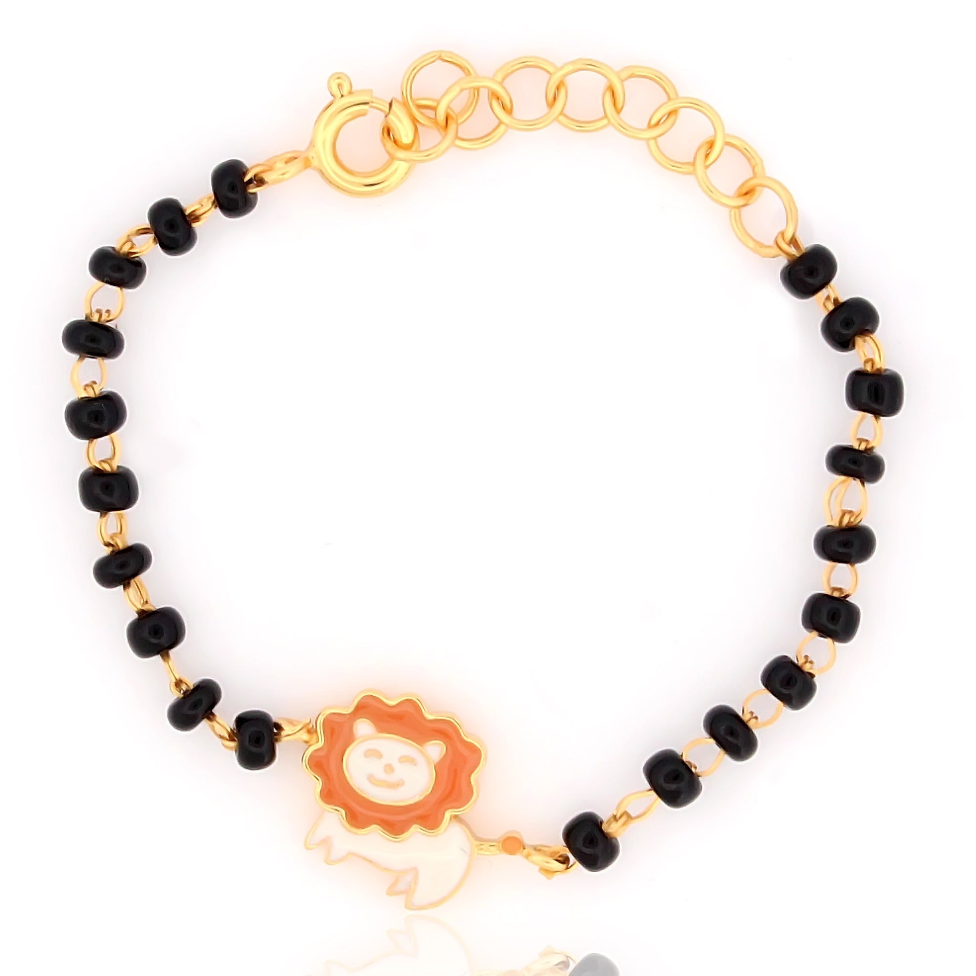 Lion Nazariya Bracelet for Kids – 18KT Gold Plated | 925 Sterling Silver | Strength, Protection & Good Luck