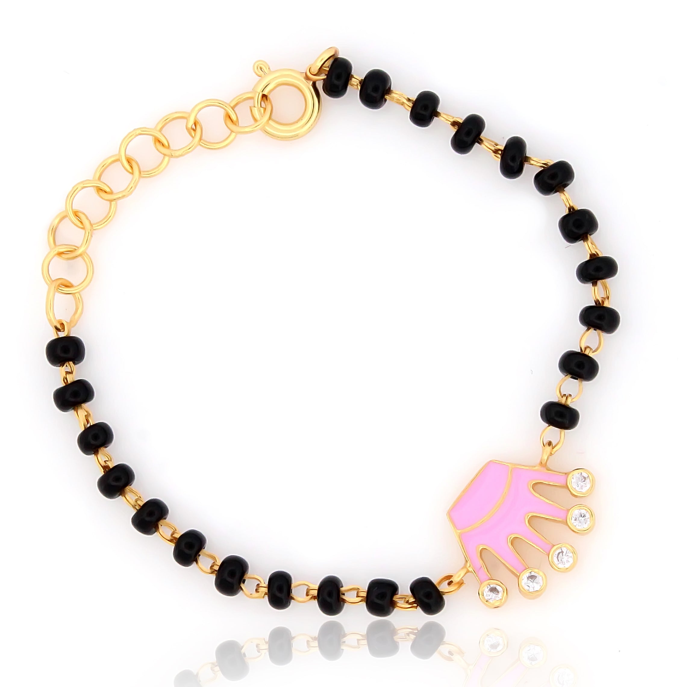 King & Queen Nazariya Bracelet for Kids – 18KT Gold Plated | 925 Sterling Silver | Strength, Protection & Royal Elegance