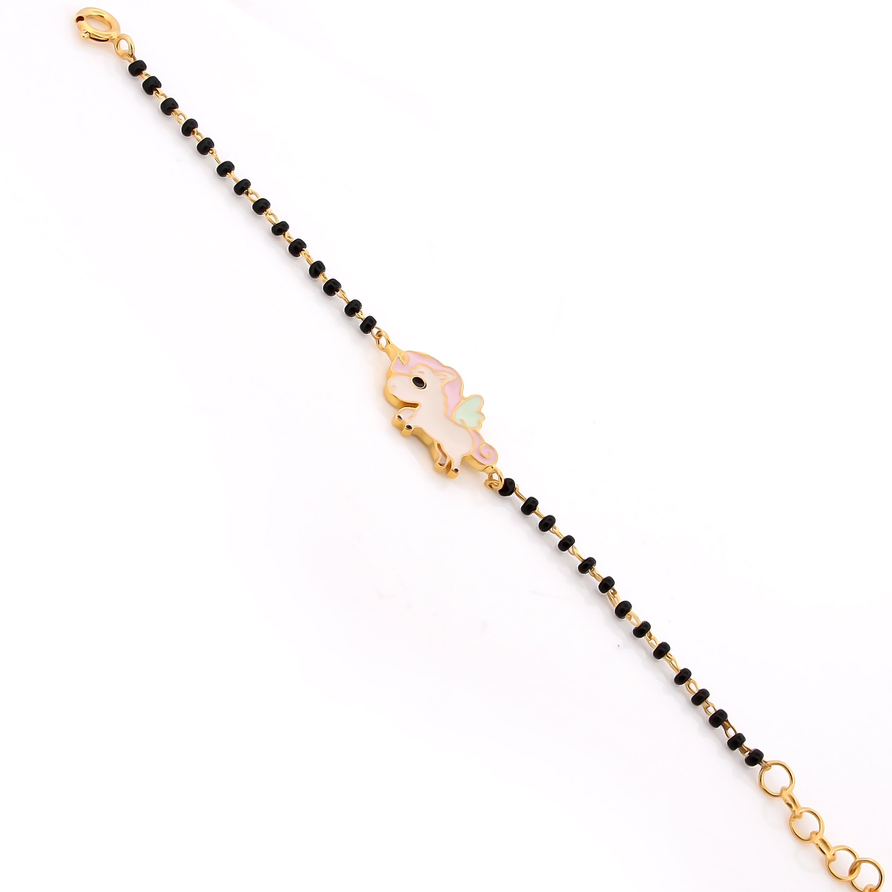 Horse Nazariya Bracelet for Kids – 18KT Gold Plated | Sterling Silver | Symbol of Strength & Protection