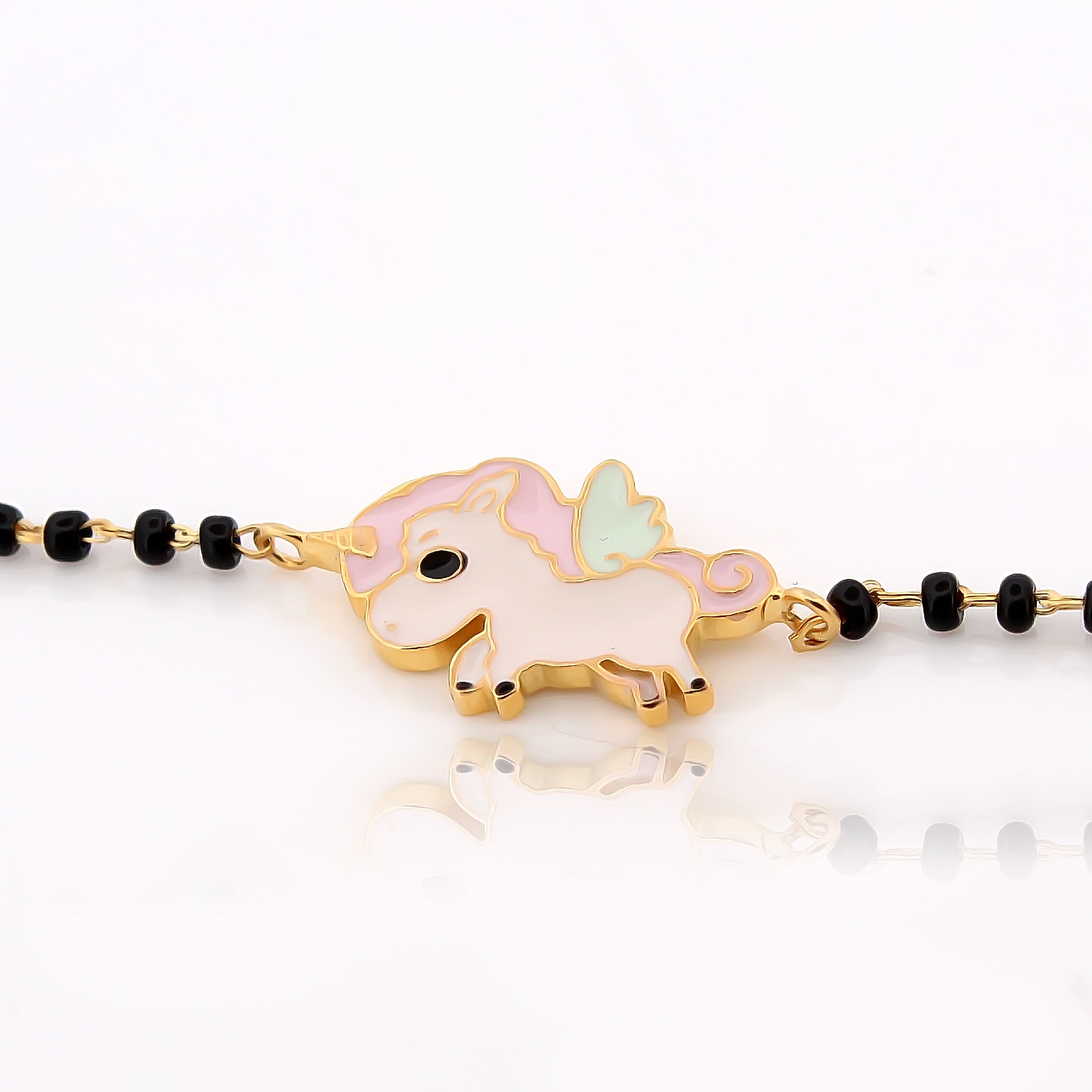 Horse Nazariya Bracelet for Kids – 18KT Gold Plated | Sterling Silver | Symbol of Strength & Protection