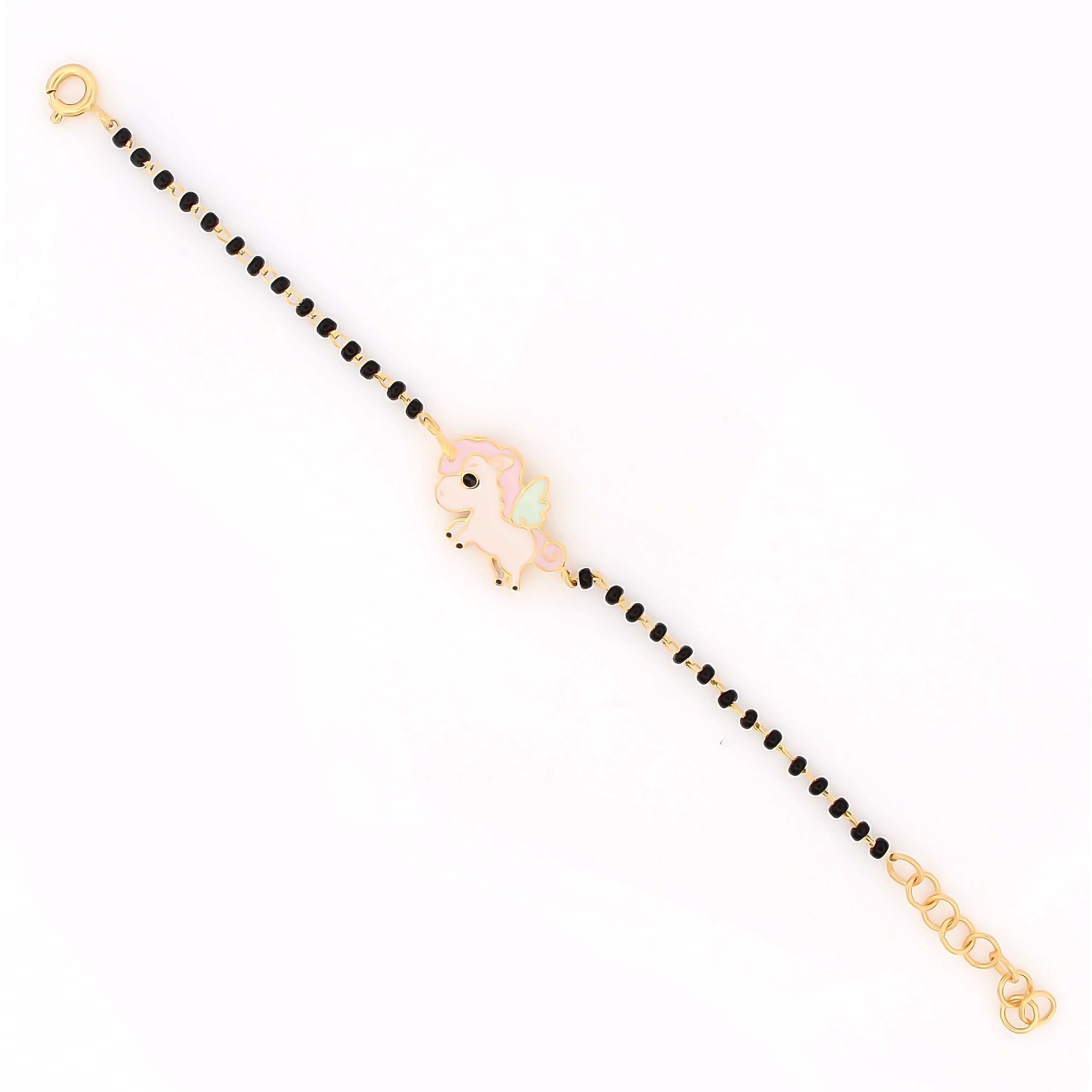 Horse Nazariya Bracelet for Kids – 18KT Gold Plated | Sterling Silver | Symbol of Strength & Protection