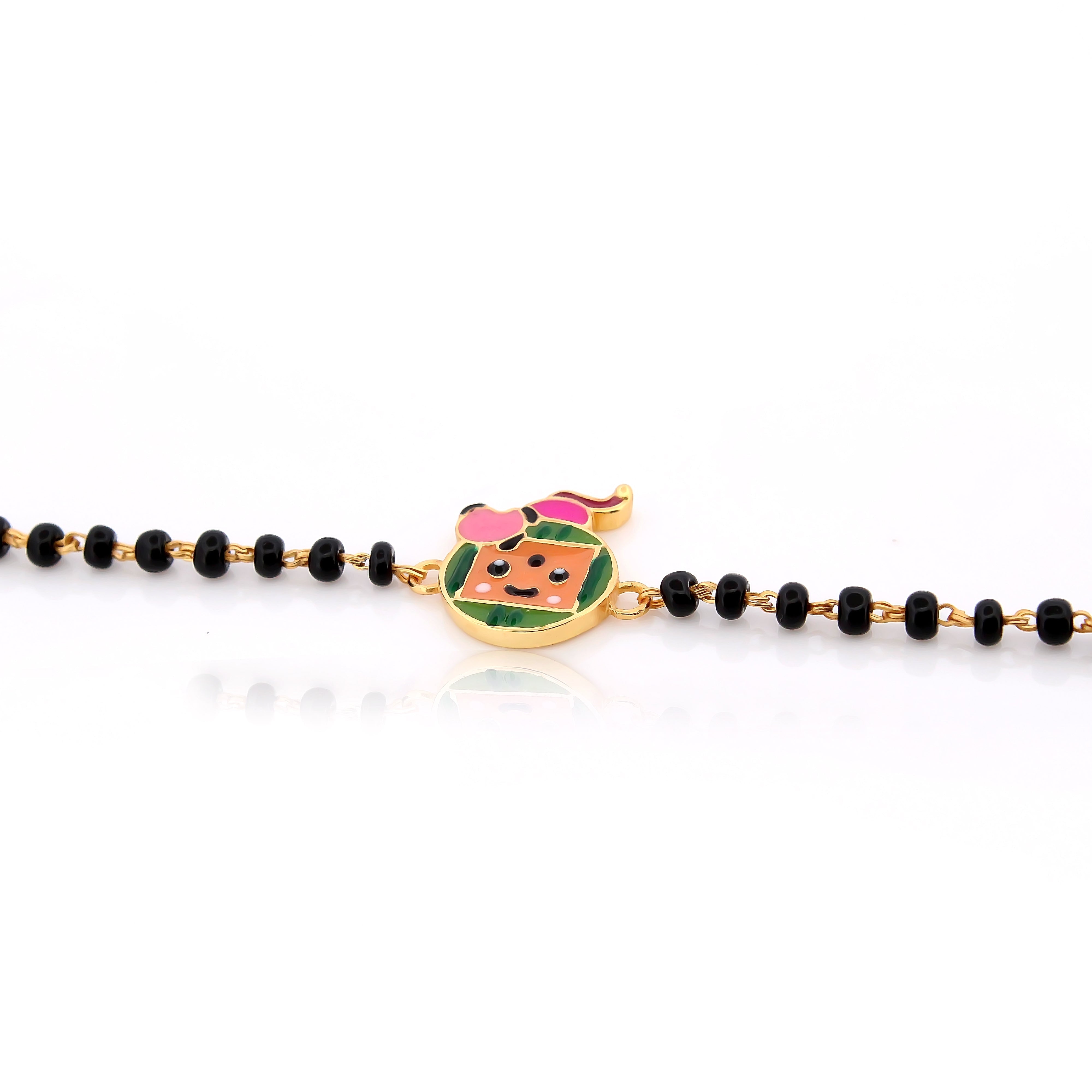 Happy Watermelon & Apple Nazariya Bracelet for Baby – 18KT Gold Plated | 925 Sterling Silver | Strength, Protection & Positivity