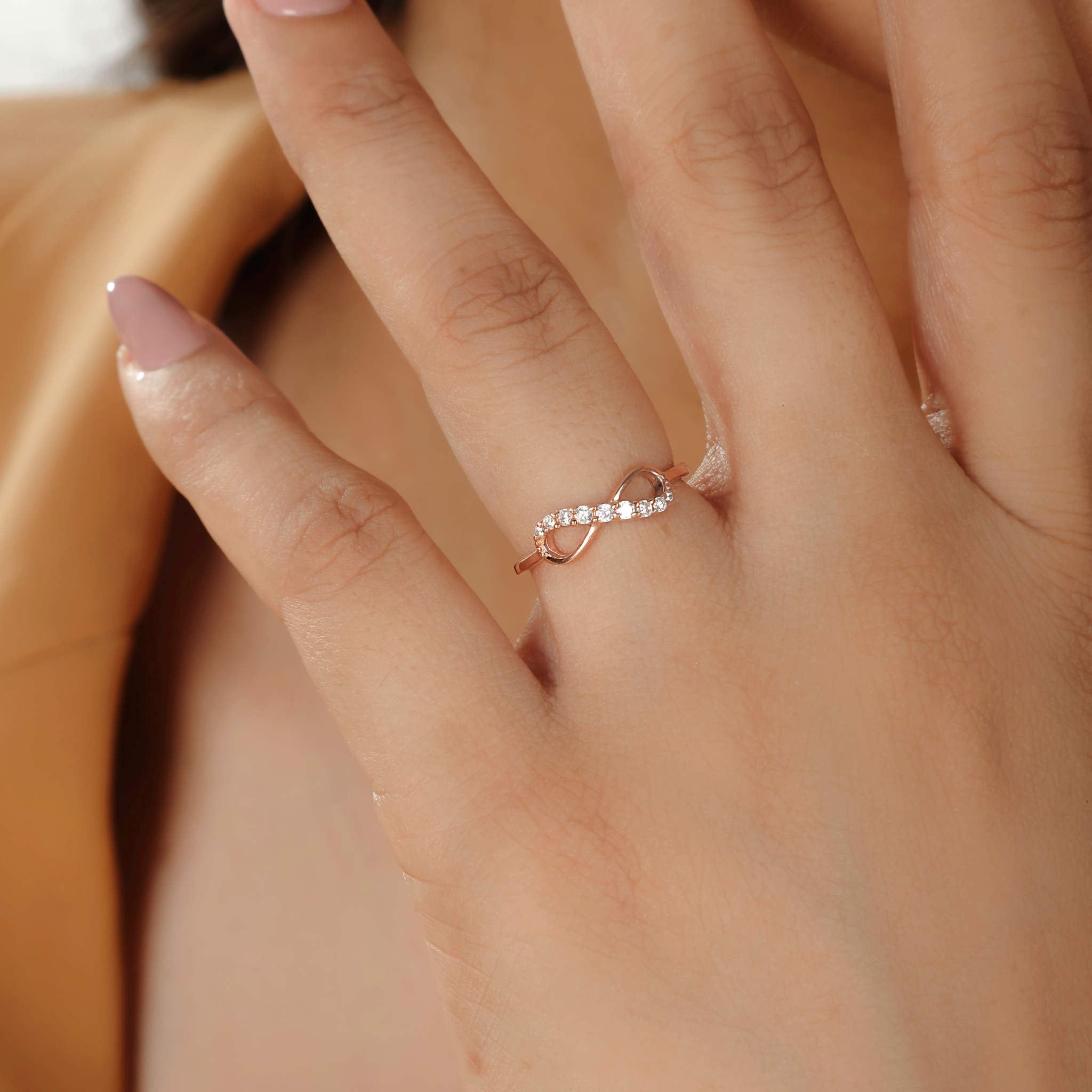 Infinity Ring For Proposal, Hallmarked 925 Sterling Silver