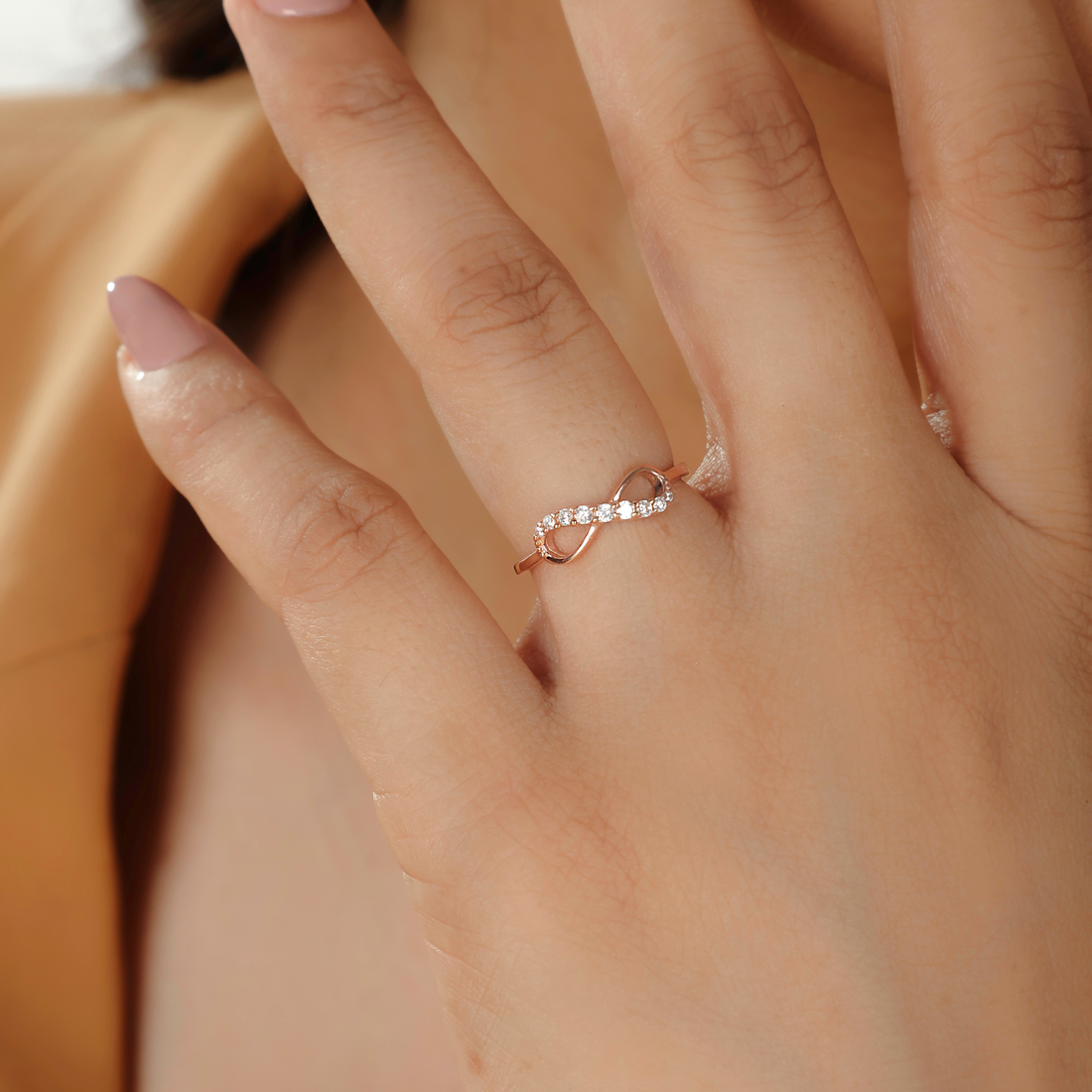 Infinity Ring For Proposal, Hallmarked 925 Sterling Silver