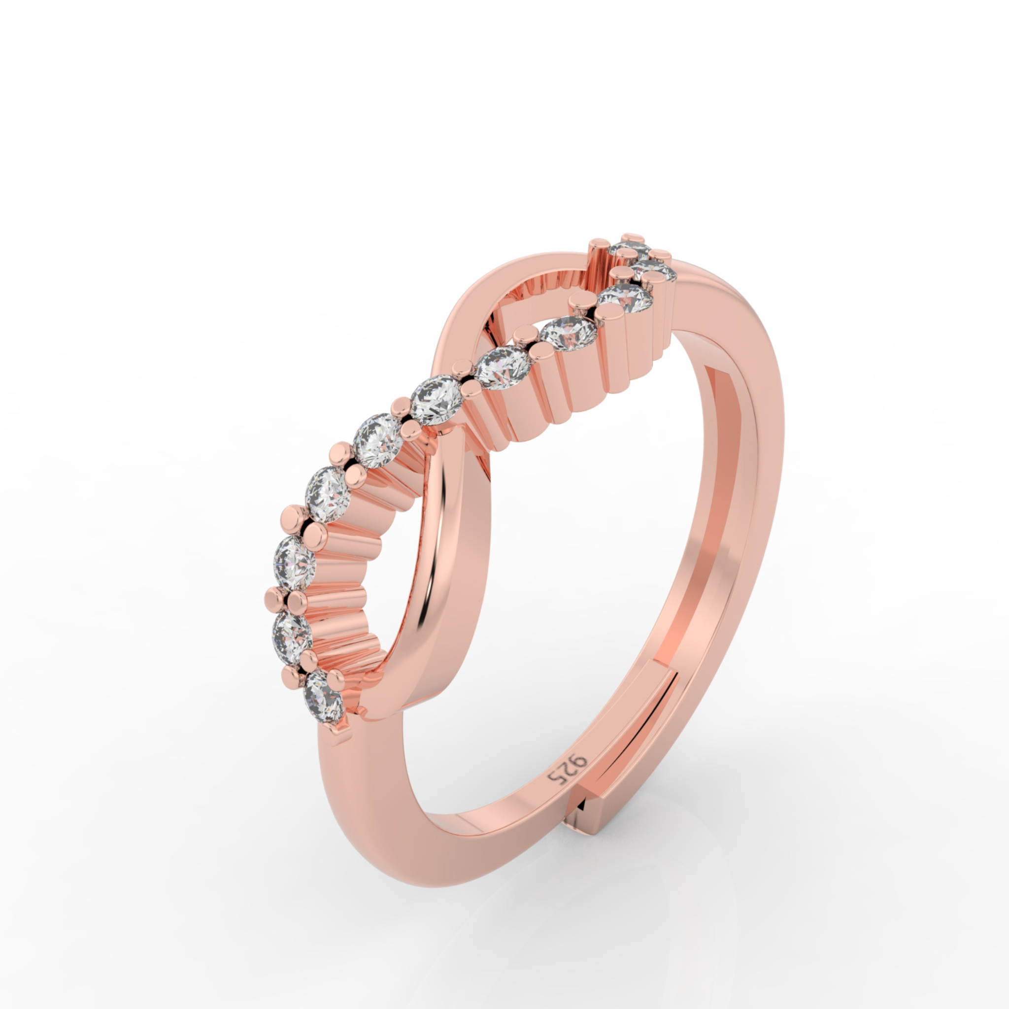 Infinity Ring For Proposal, Hallmarked 925 Sterling Silver