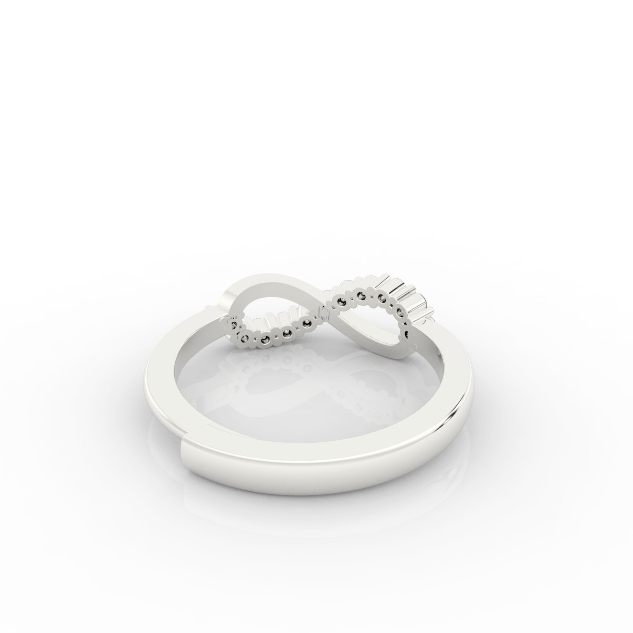 Infinity Ring For Proposal, Hallmarked 925 Sterling Silver