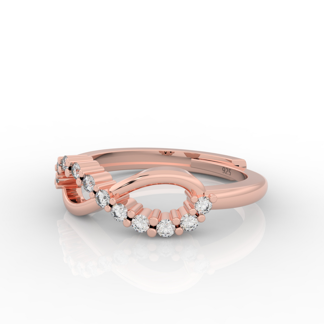 Infinity Ring For Proposal, Hallmarked 925 Sterling Silver