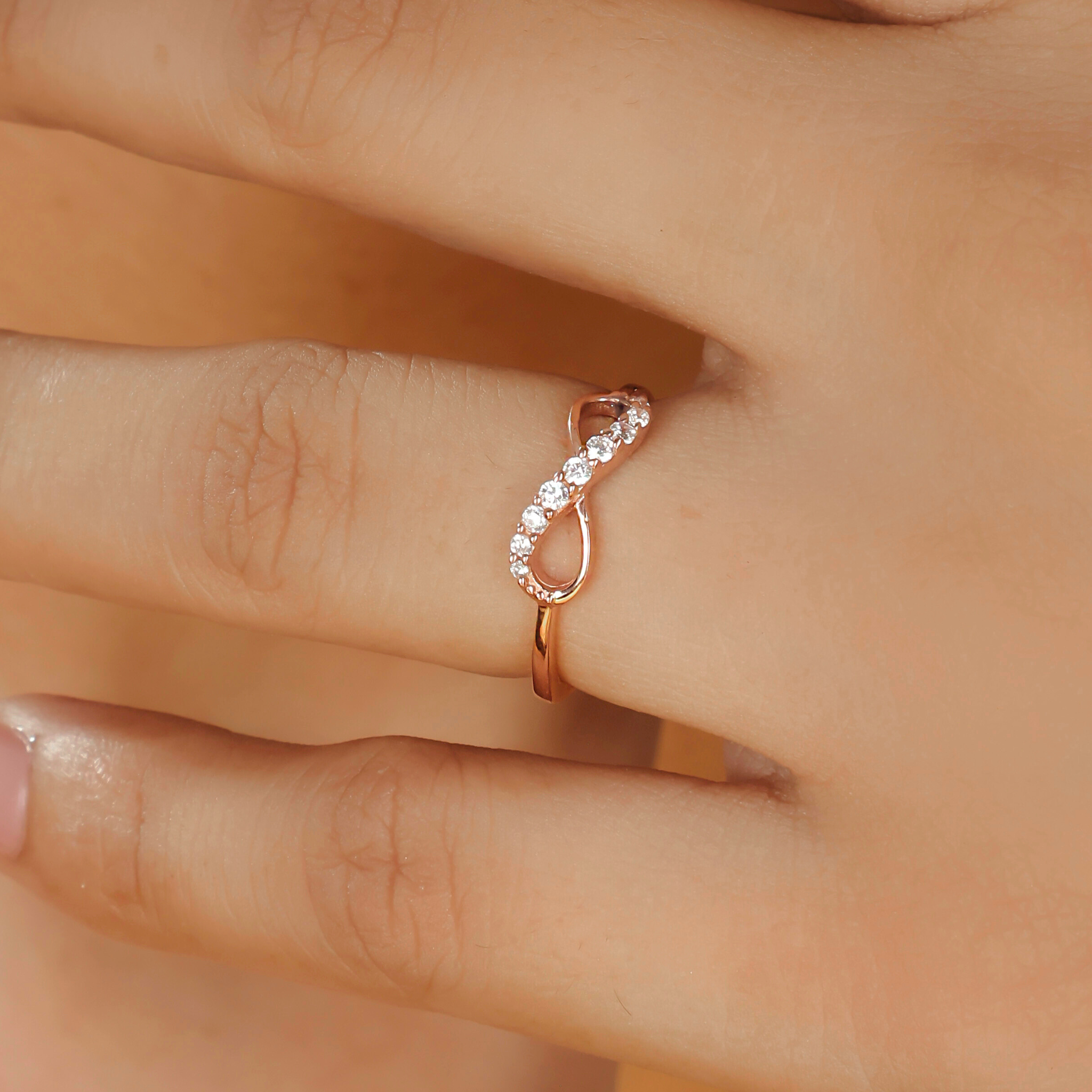 Infinity Ring For Proposal, Hallmarked 925 Sterling Silver