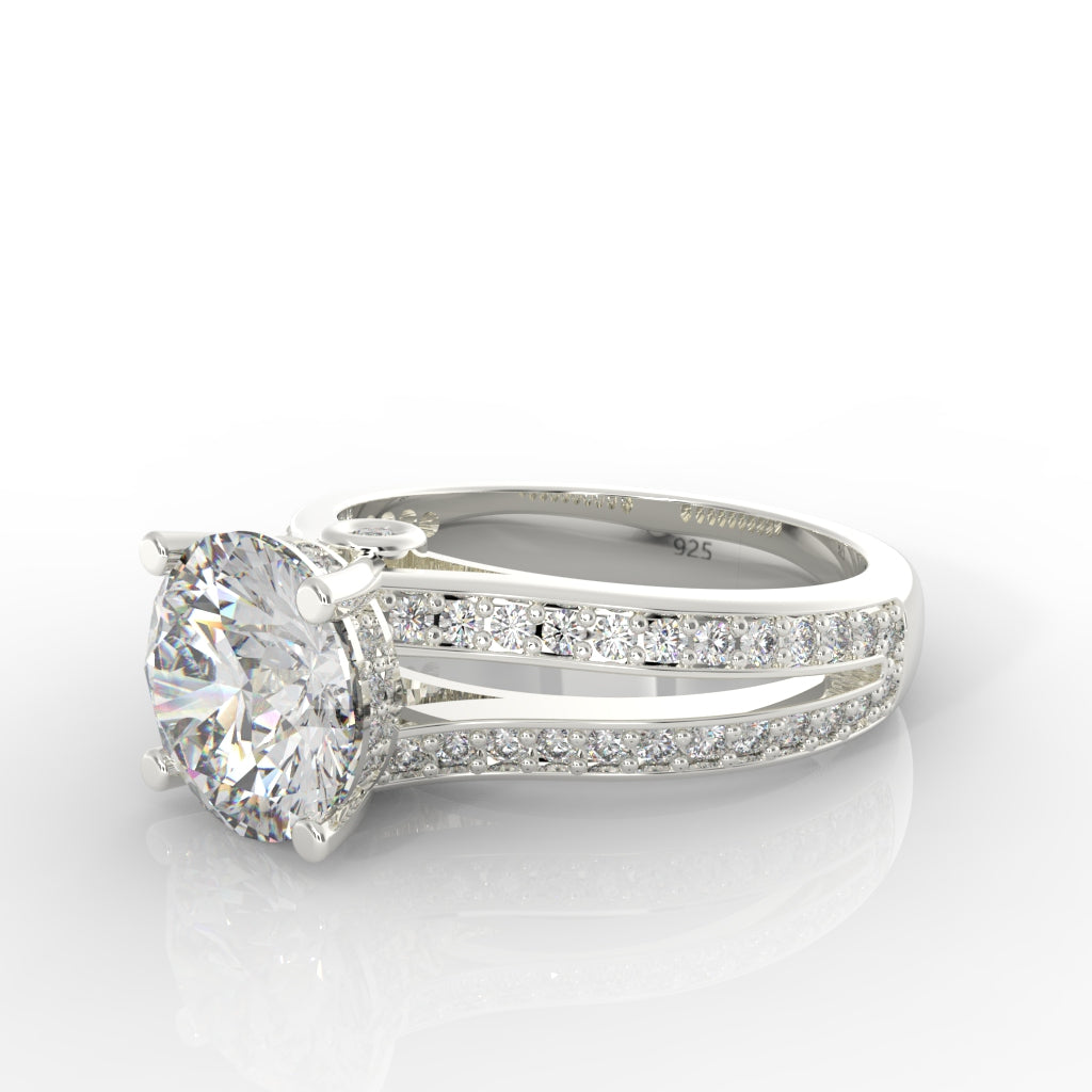 Solitaire Engagement Ring – Hallmarked 925 Sterling Silver White Gold Plated | Timeless & Elegant Jewelry