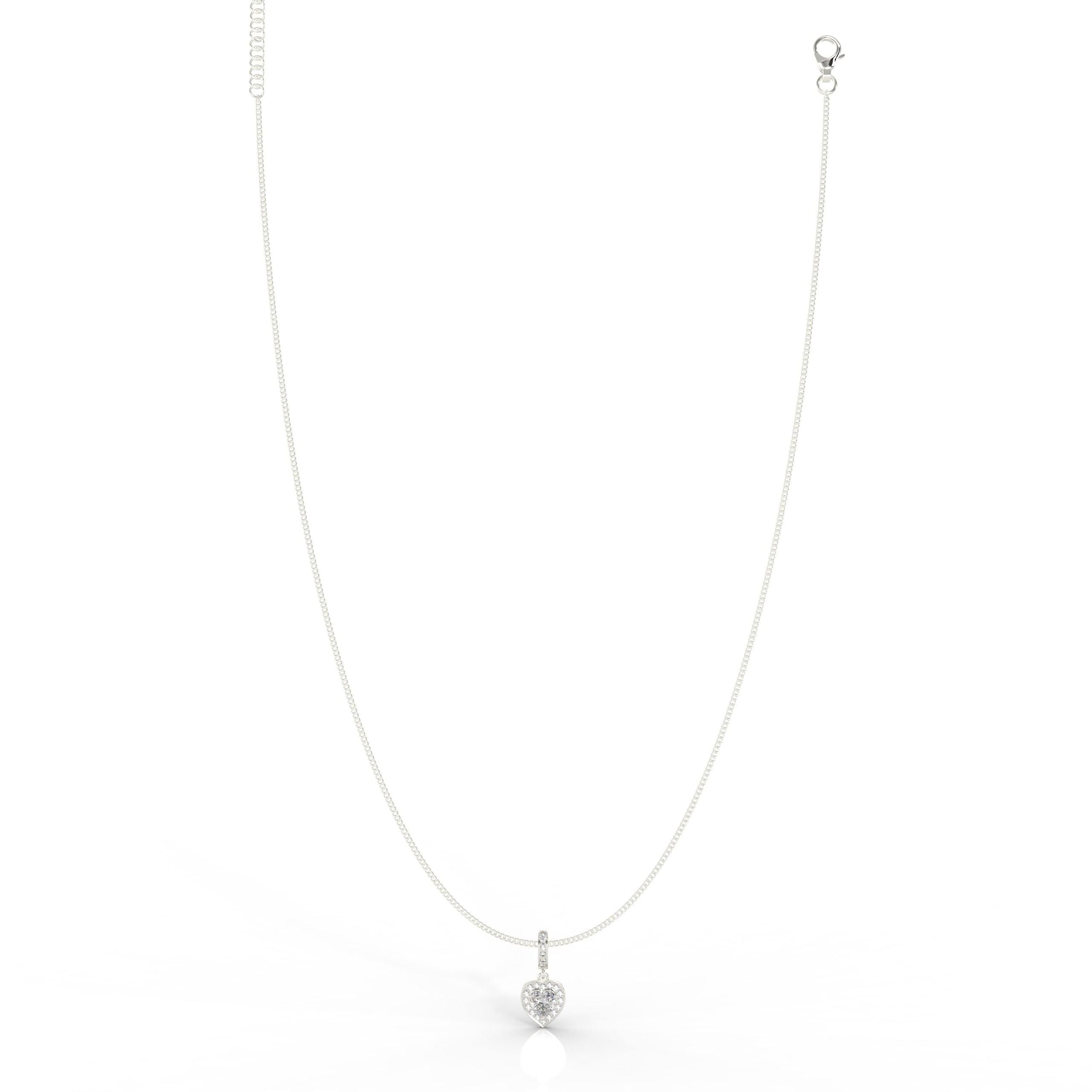 Heart in Heart Shape Pendant- Hallmarked 925 Sterling Silver