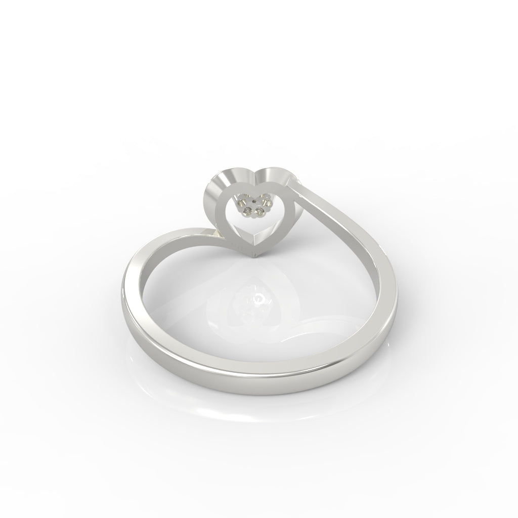 Heart Shape Engagement Ring – Hallmarked 925 Sterling Silver White Gold Plated | Elegant & Timeless Jewelry