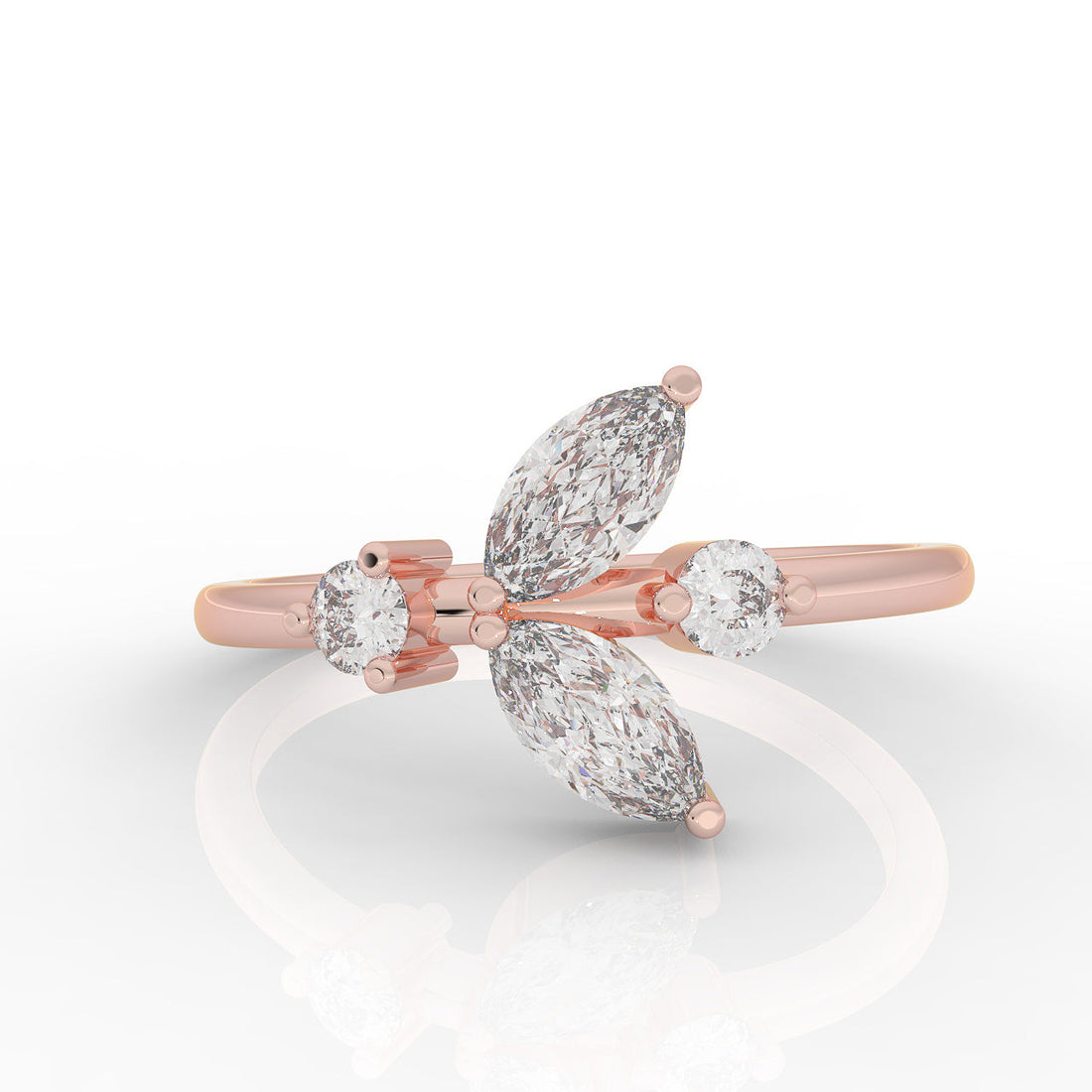 Minimalist CZ Stone Pear Cut Shiny Ring – Hallmarked 925 Sterling Silver Rose Gold Plated | Elegant & Sleek Jewelry