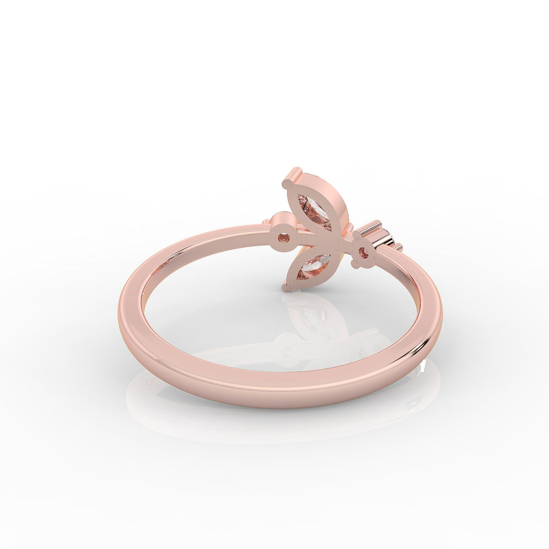 Minimalist CZ Stone Pear Cut Shiny Ring – Hallmarked 925 Sterling Silver Rose Gold Plated | Elegant & Sleek Jewelry