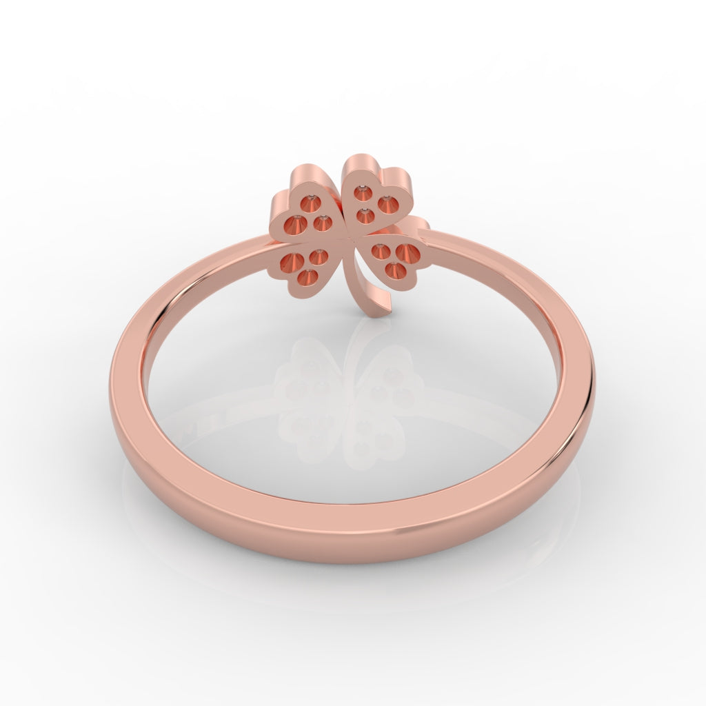 Palm Leaf Shape Dainty Stacking Ring – Hallmarked 925 Sterling Silver Rose Gold Plated | Elegant & Chic Jewelry