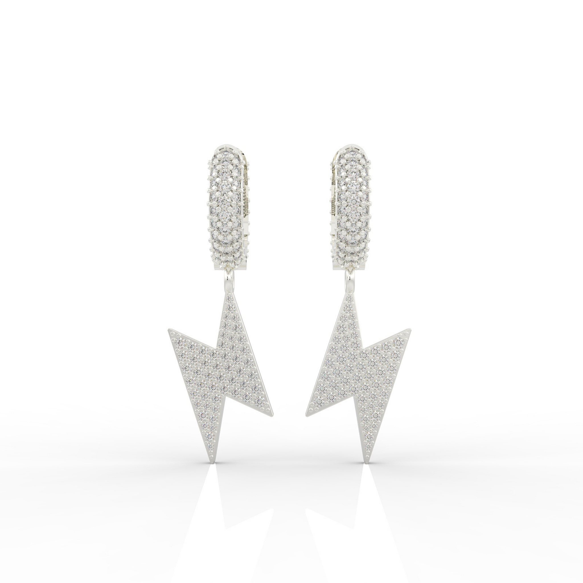 Lightning Bold Dangling Earrings For Women, Hallmarked 925 Sterling Silver