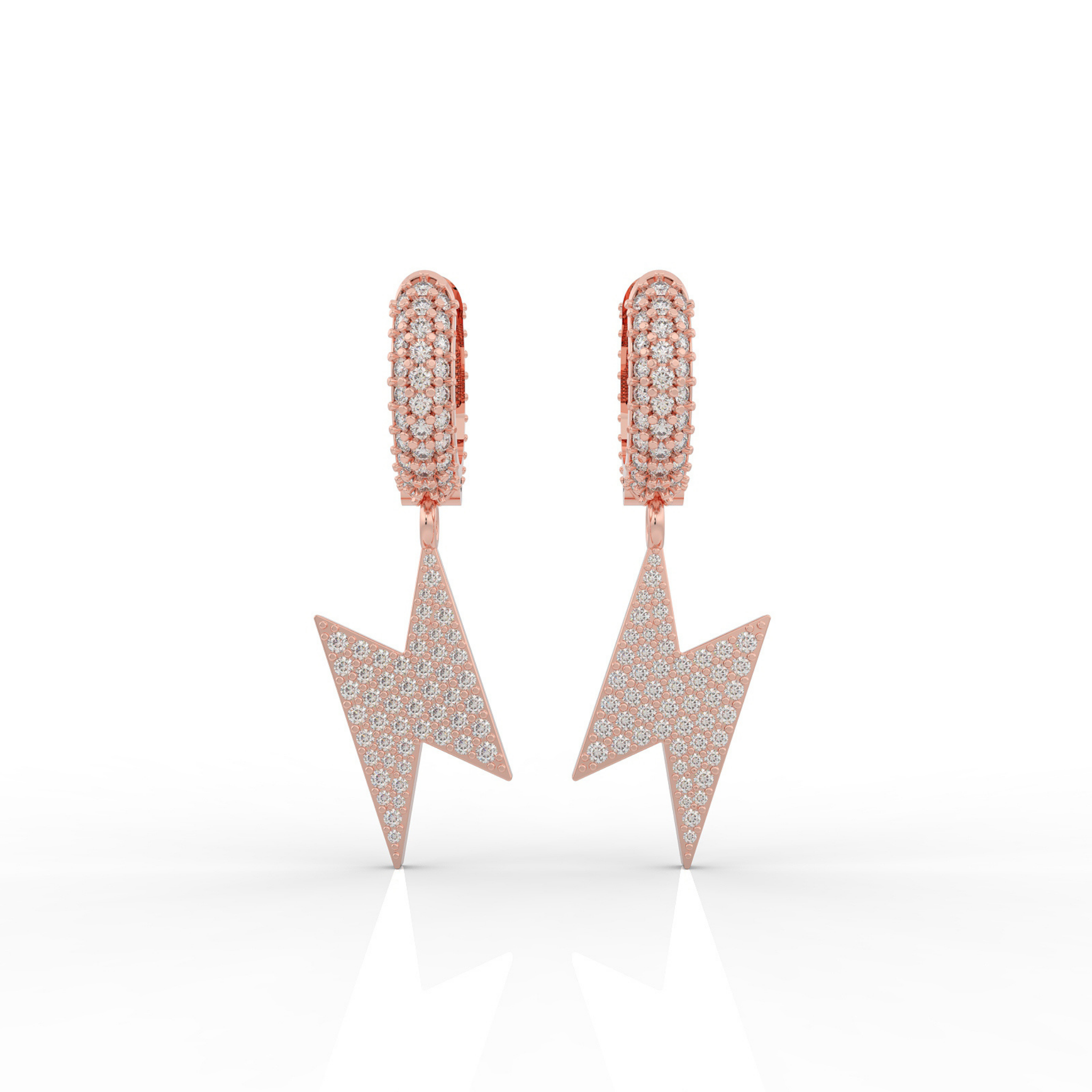 Lightning Bold Dangling Earrings For Women, Hallmarked 925 Sterling Silver