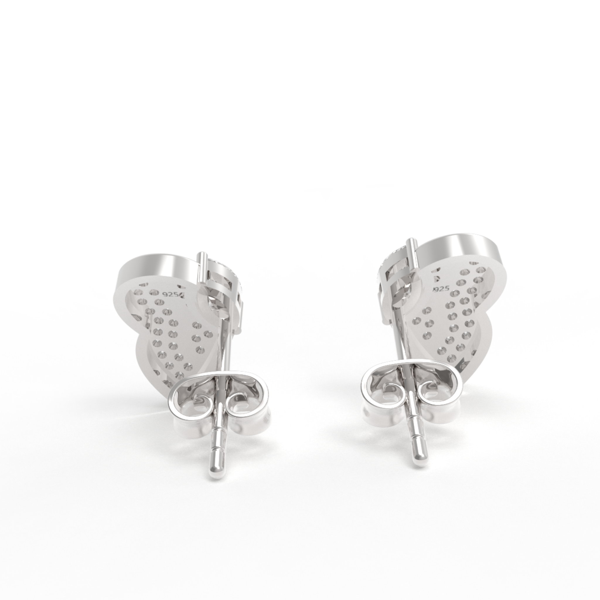 Most Sold Little Butterfly Stud Earrings, Hallmarked 925 Sterling Silver