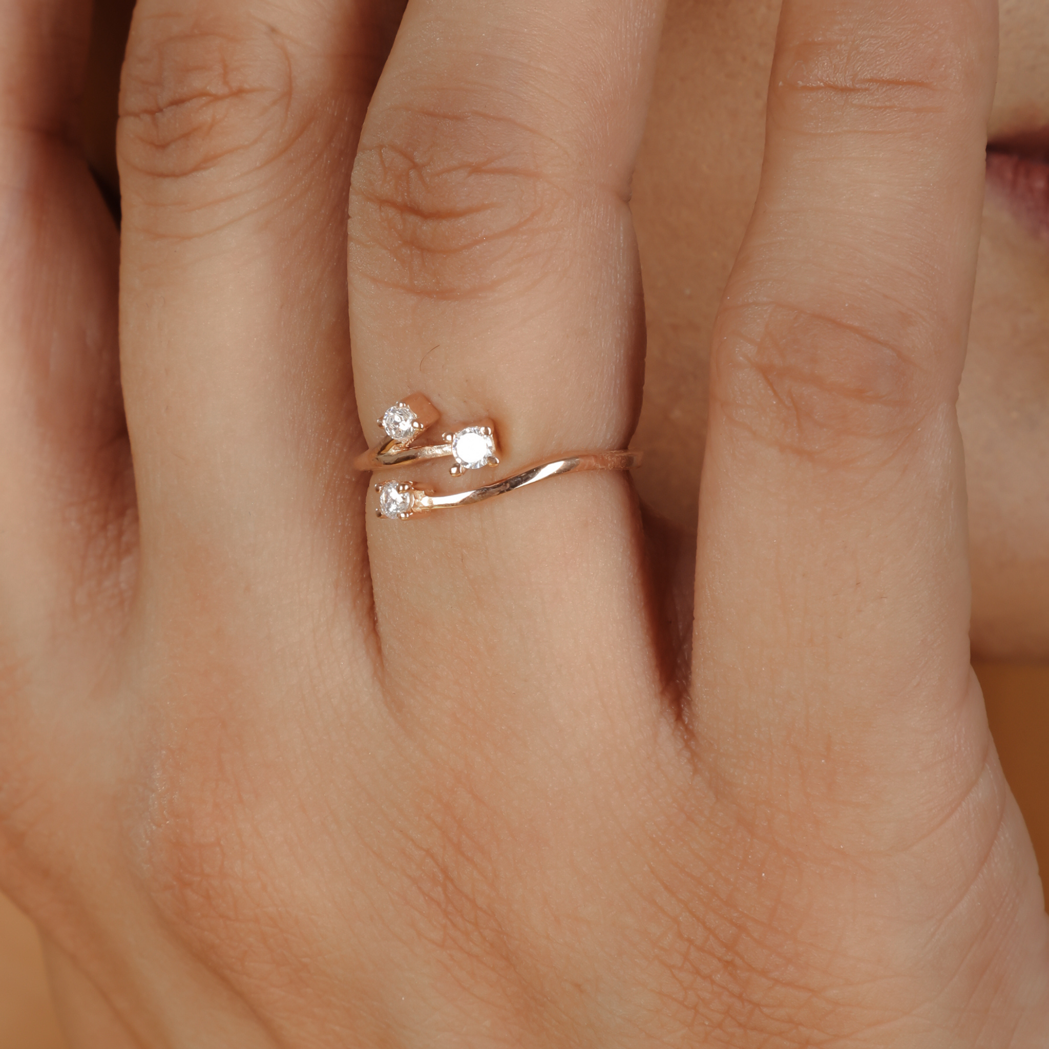 Nature Inspired Leaf Shaped Ring – Hallmarked 925 Sterling Silver Rose Gold Plated | Elegant & Earthy Jewelry