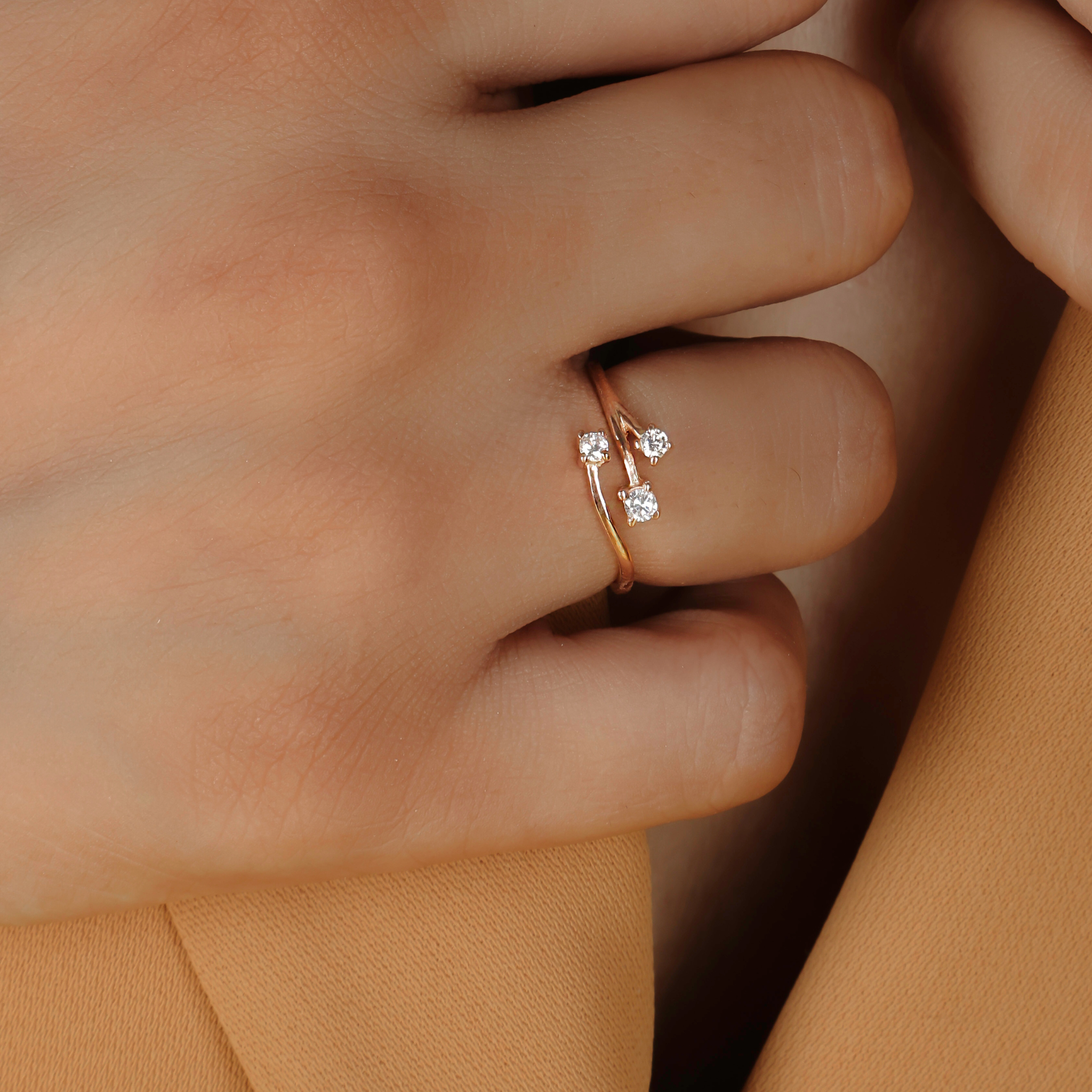 Nature Inspired Leaf Shaped Ring – Hallmarked 925 Sterling Silver Rose Gold Plated | Elegant & Earthy Jewelry