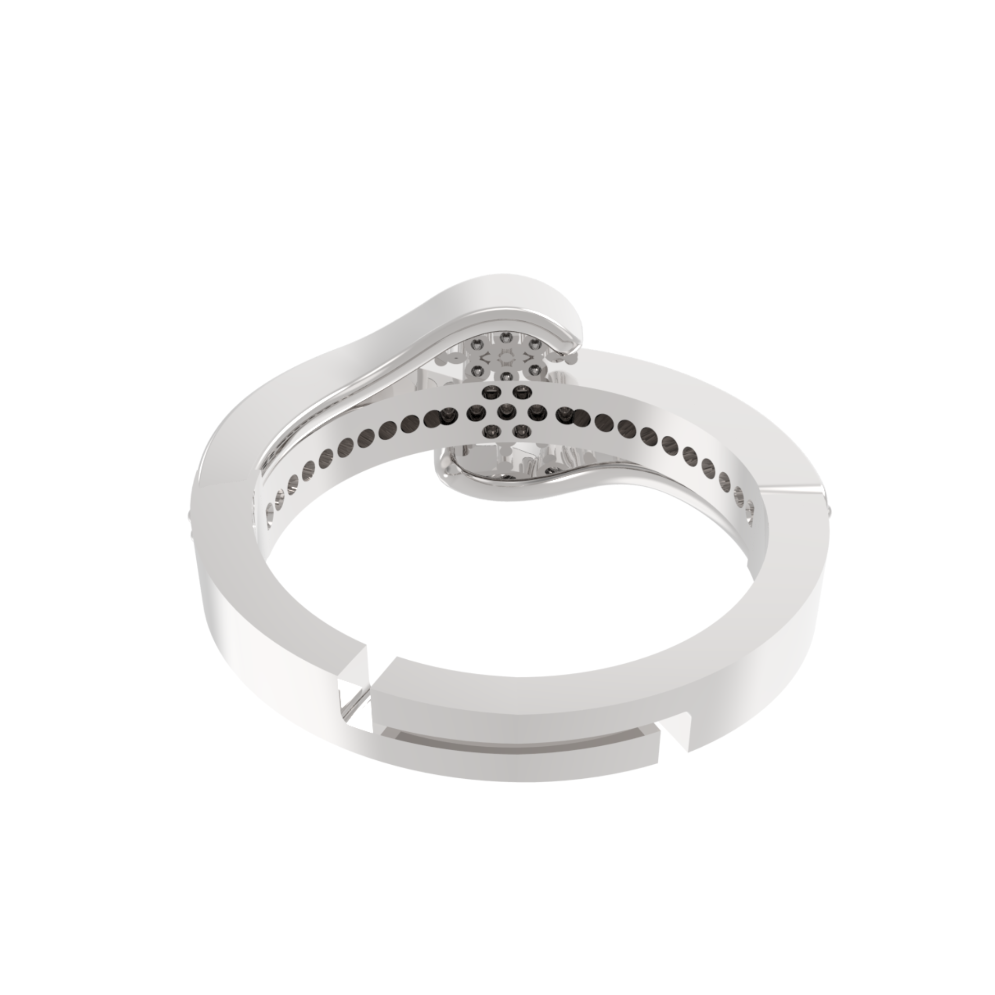 Radiant Round Cut Engagement Ring- Hallmarked 925 Sterling Silver White Gold