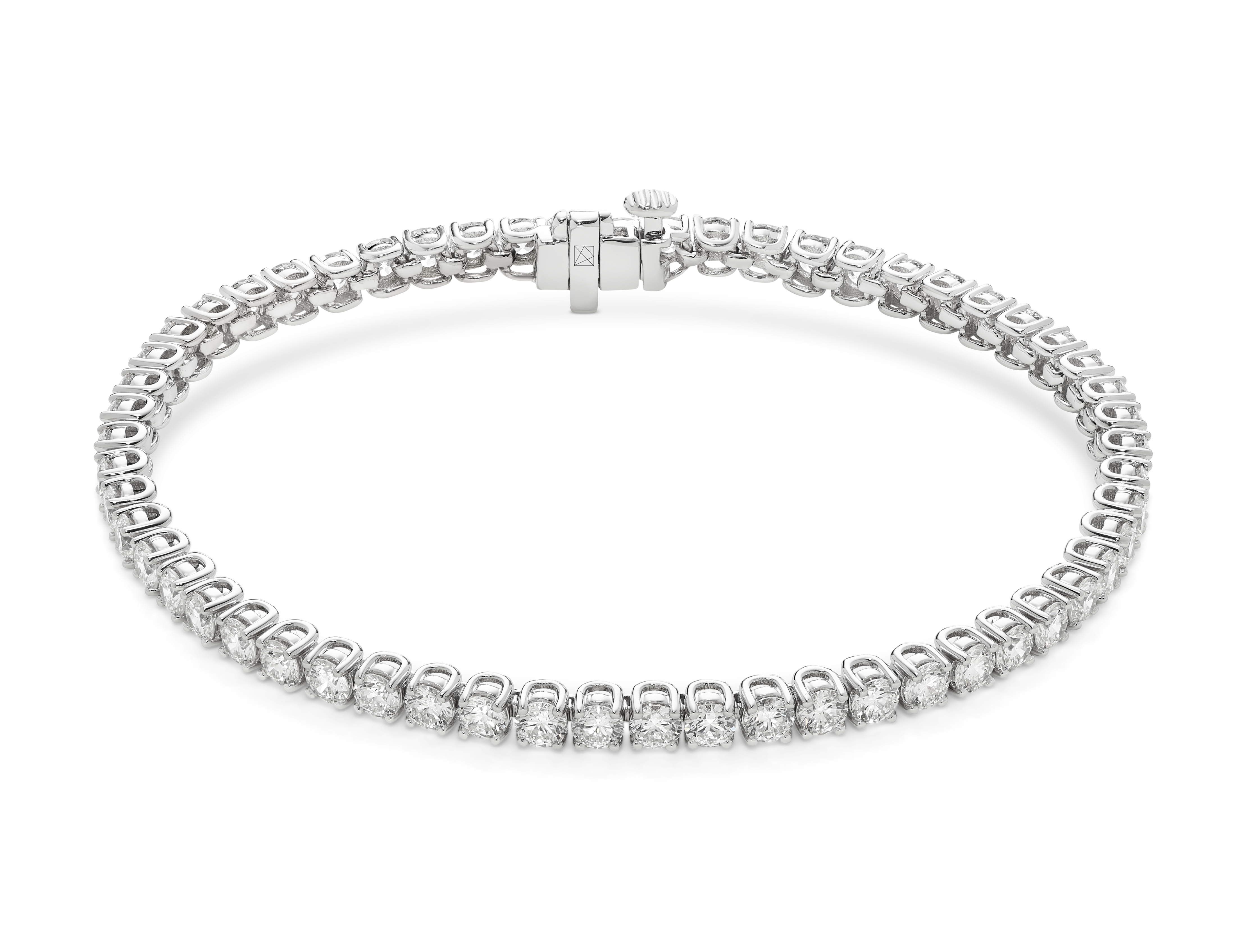 Lab-Grown Diamond Small Tennis Bracelet - E/F color, 7" length | White