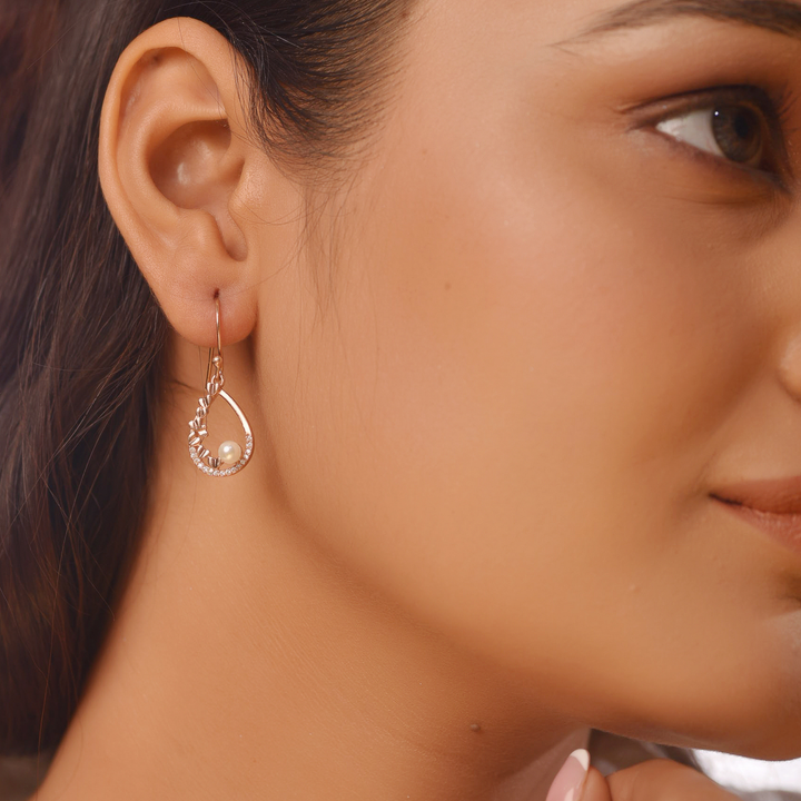 Teardrop Dangle Earrings For Her, Hallmarked 925 Sterling Silver