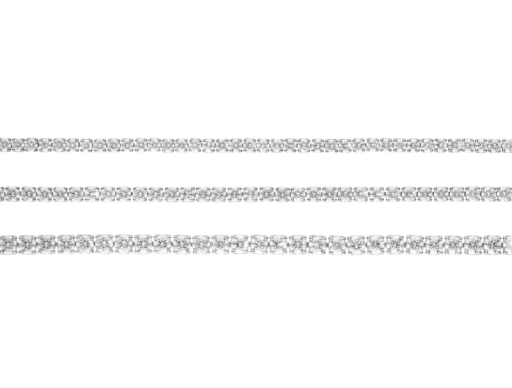 Lab-Grown Diamond Small Tennis Bracelet - G/H color, 7" length | White