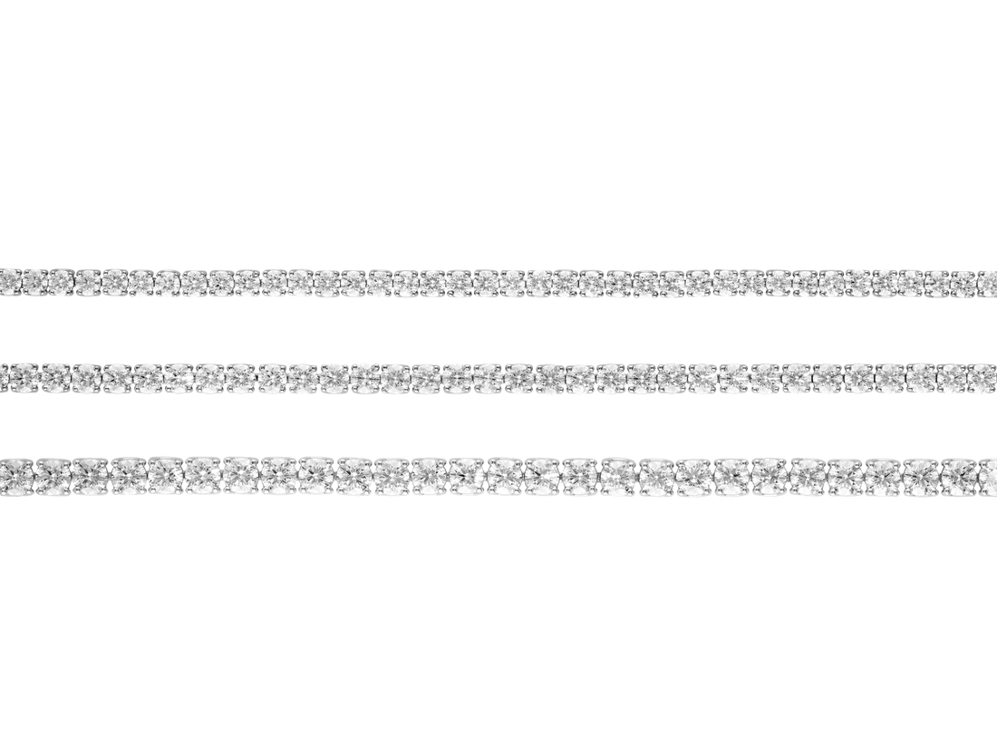 Lab-Grown Diamond Large Tennis Bracelet - G/H color, 6.5" length | White