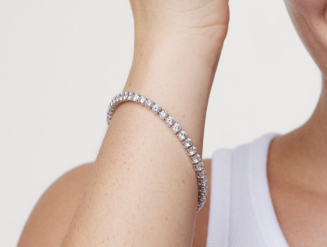 Lab-Grown Diamond Large Tennis Bracelet - G/H color, 7" length | White