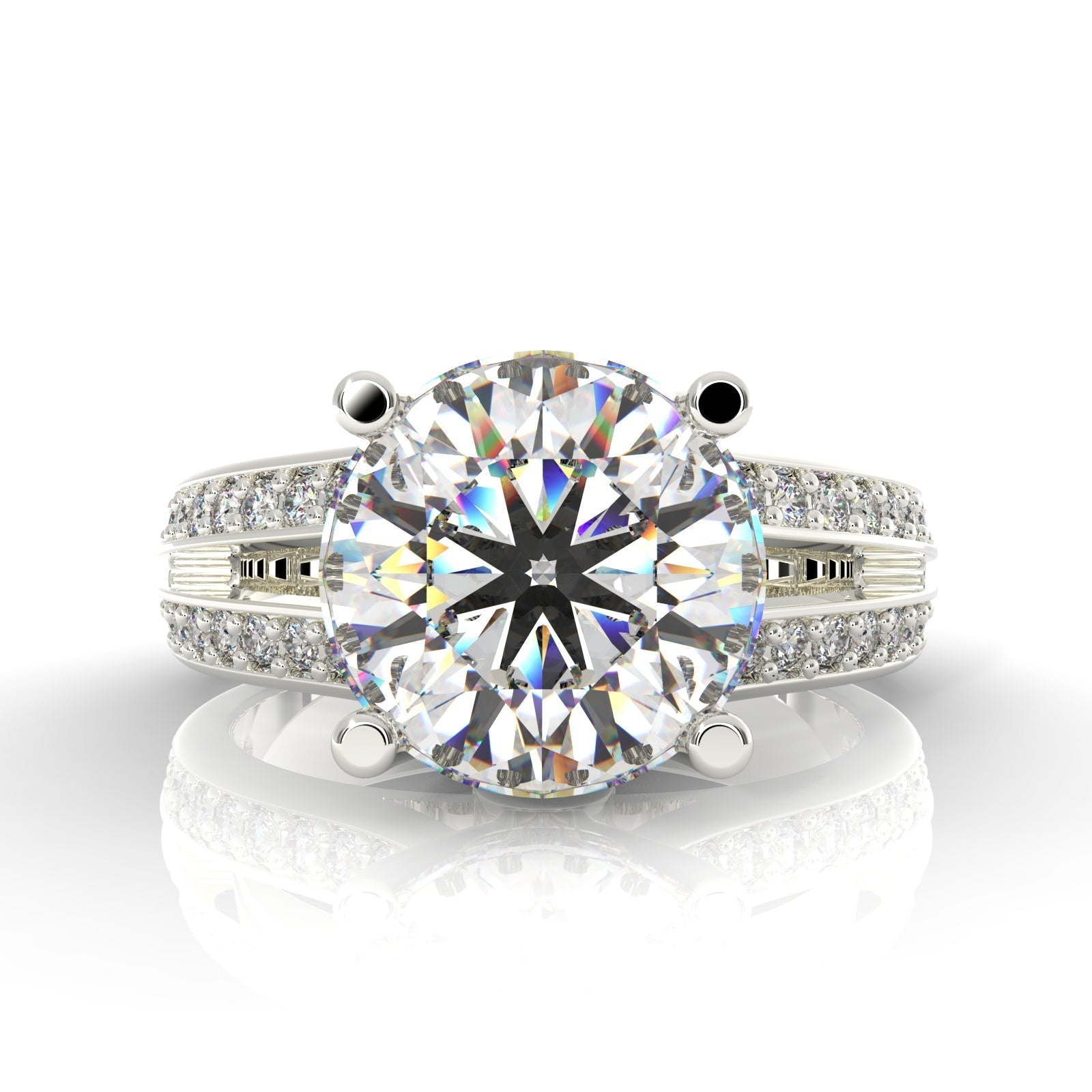 Solitaire Engagement Ring – Hallmarked 925 Sterling Silver White Gold Plated | Timeless & Elegant Jewelry