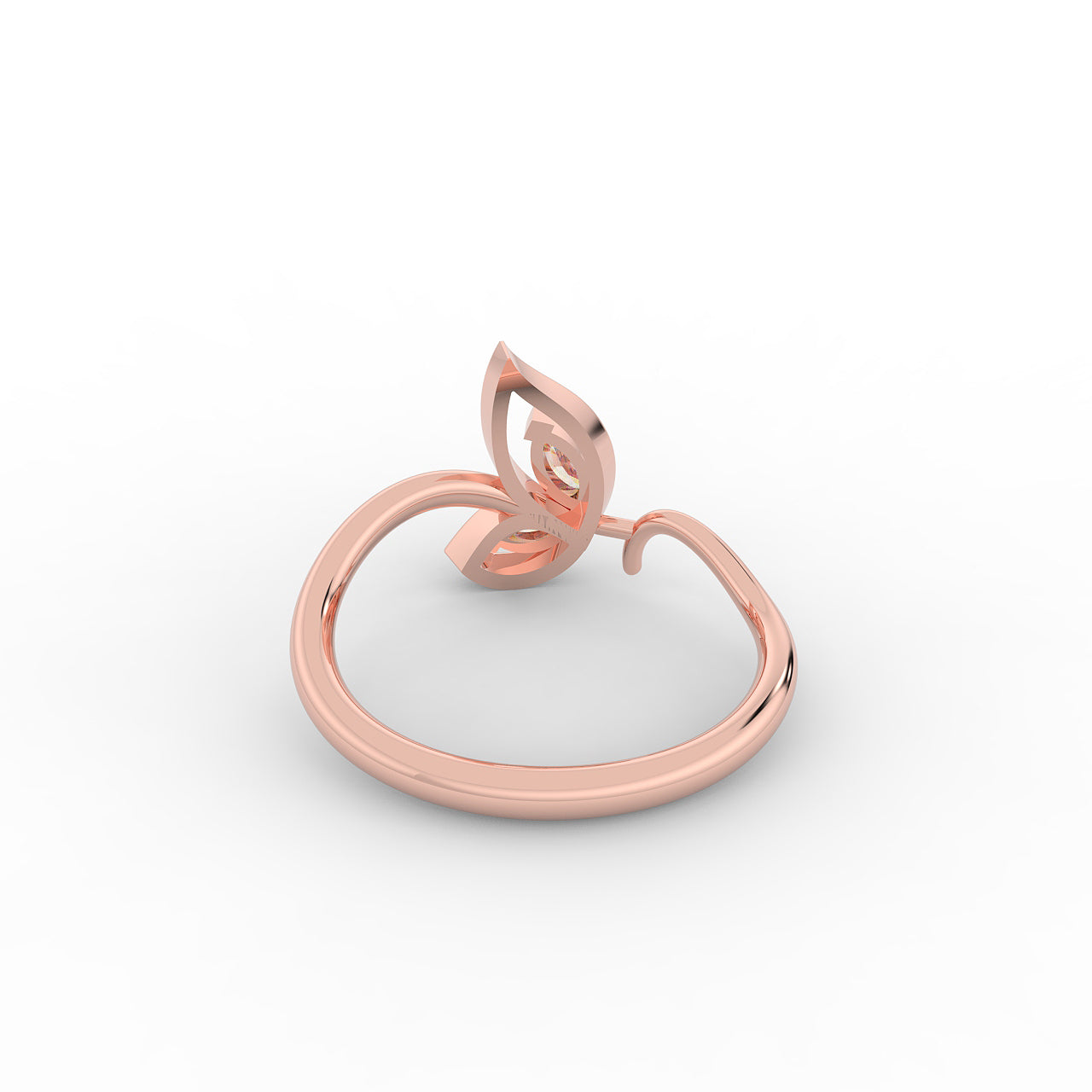 Sassy Winged Shaped Ring – Hallmarked 925 Sterling Silver Rose Gold Plated | Bold & Elegant Jewelry
