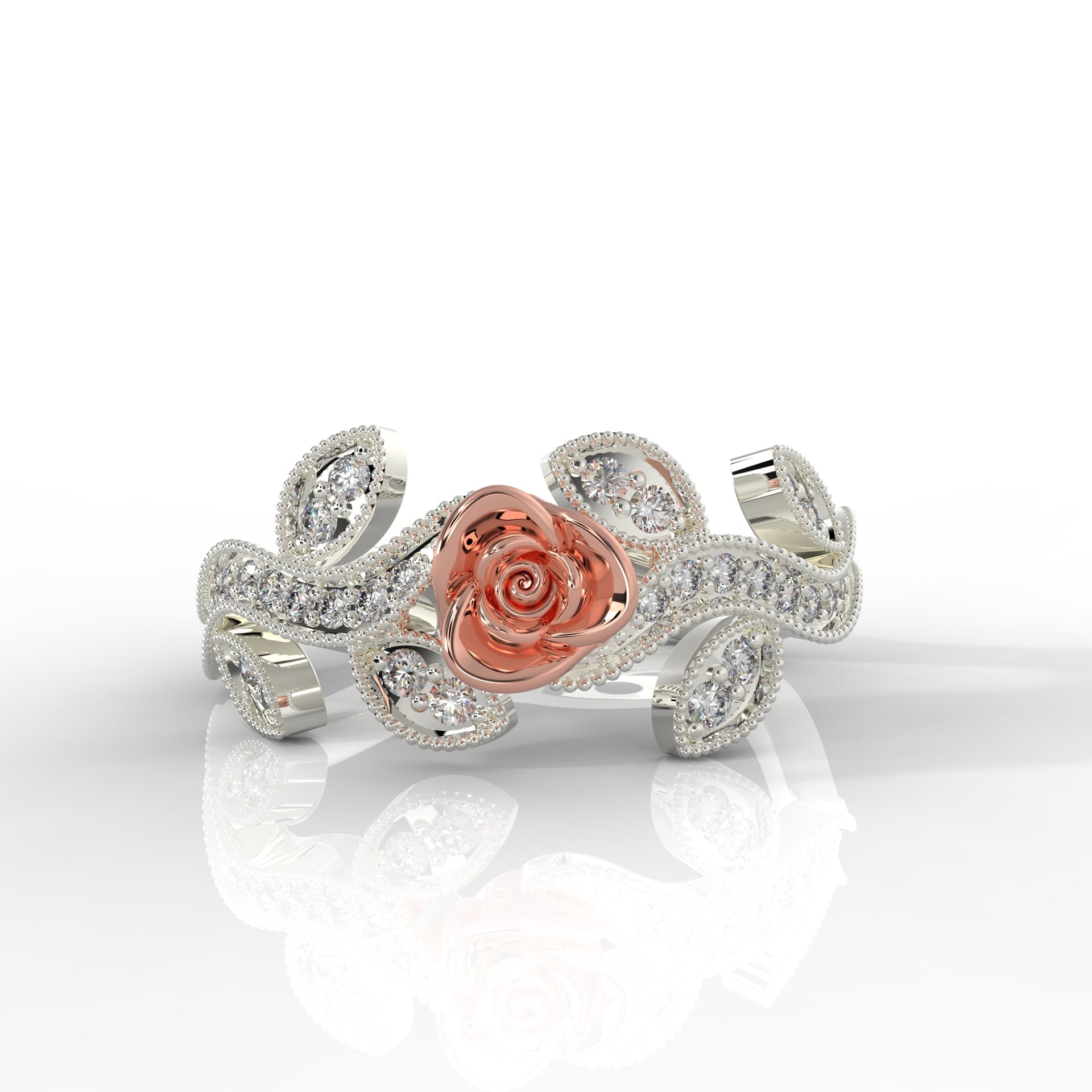 925 Steling Silver Dulton Ring Special Eternal Rose Ring for Loved Ones Everlasting Rose Elegance