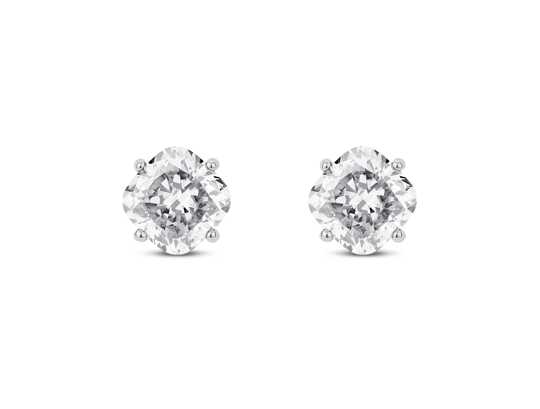 Lab-Grown Diamond 1½ct. tw. Cushion Cut 14k Gold Studs | White